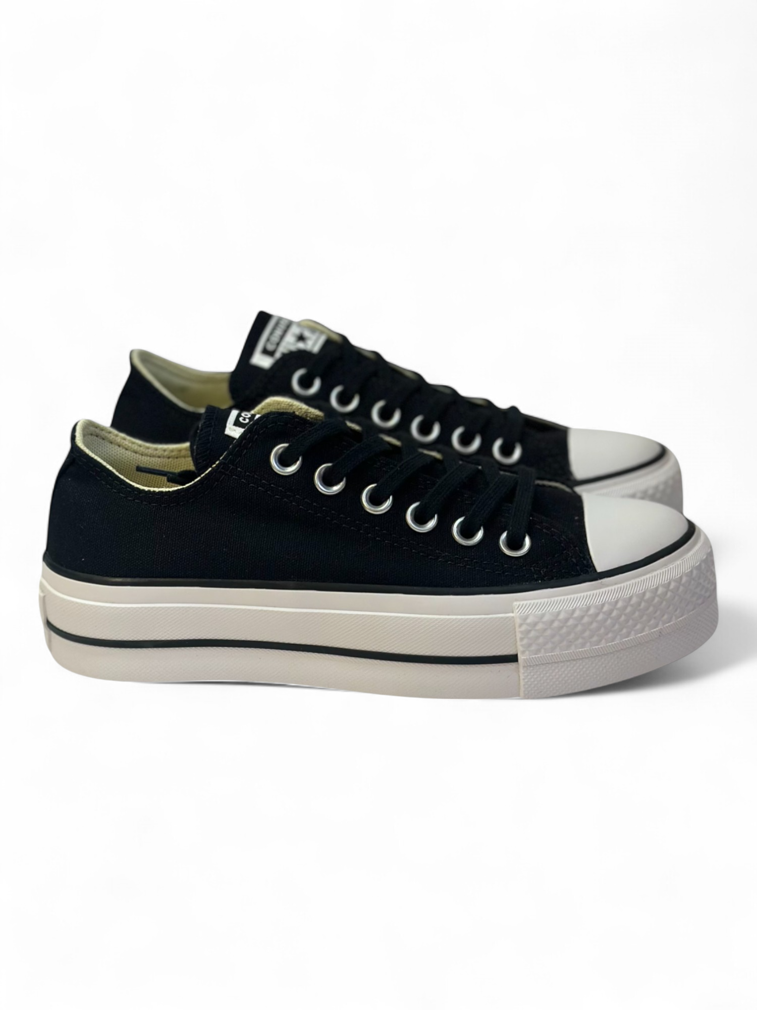 Converse Chuck Taylor All Star Plataforma Ox Negro De Lona