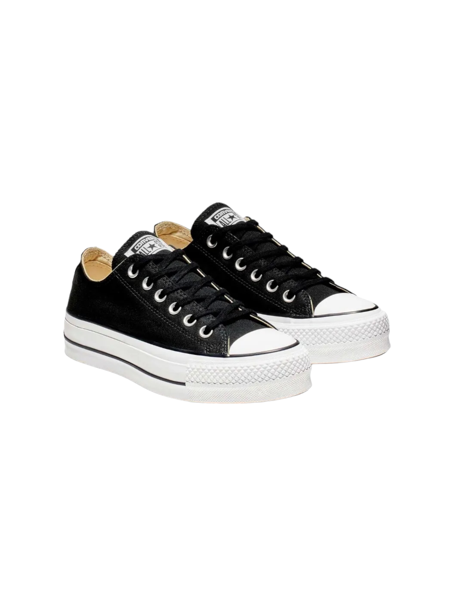 Converse Chuck Taylor All Star Plataforma Ox Negro De Lona
