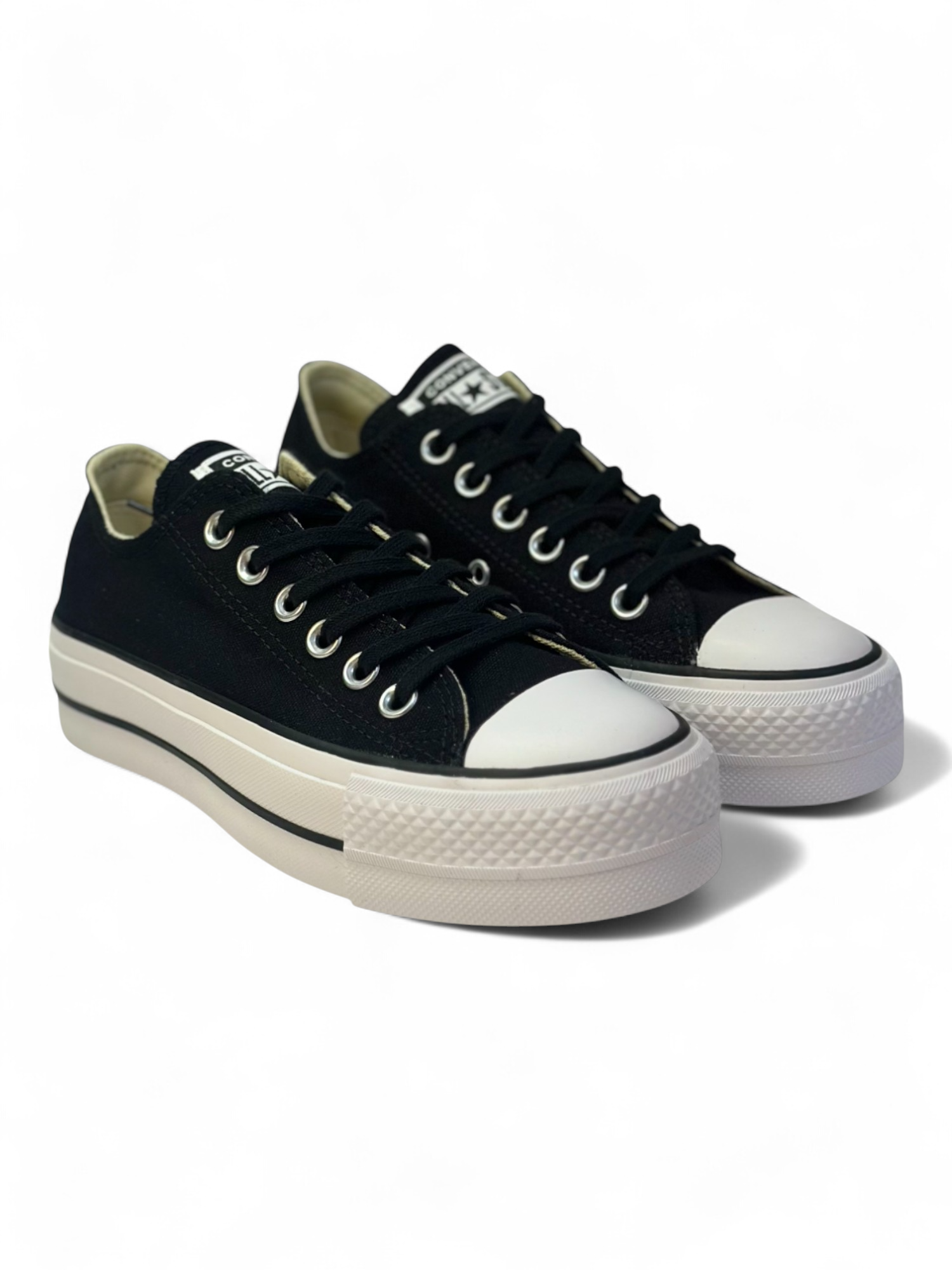 Converse Chuck Taylor All Star Plataforma Ox Negro De Lona