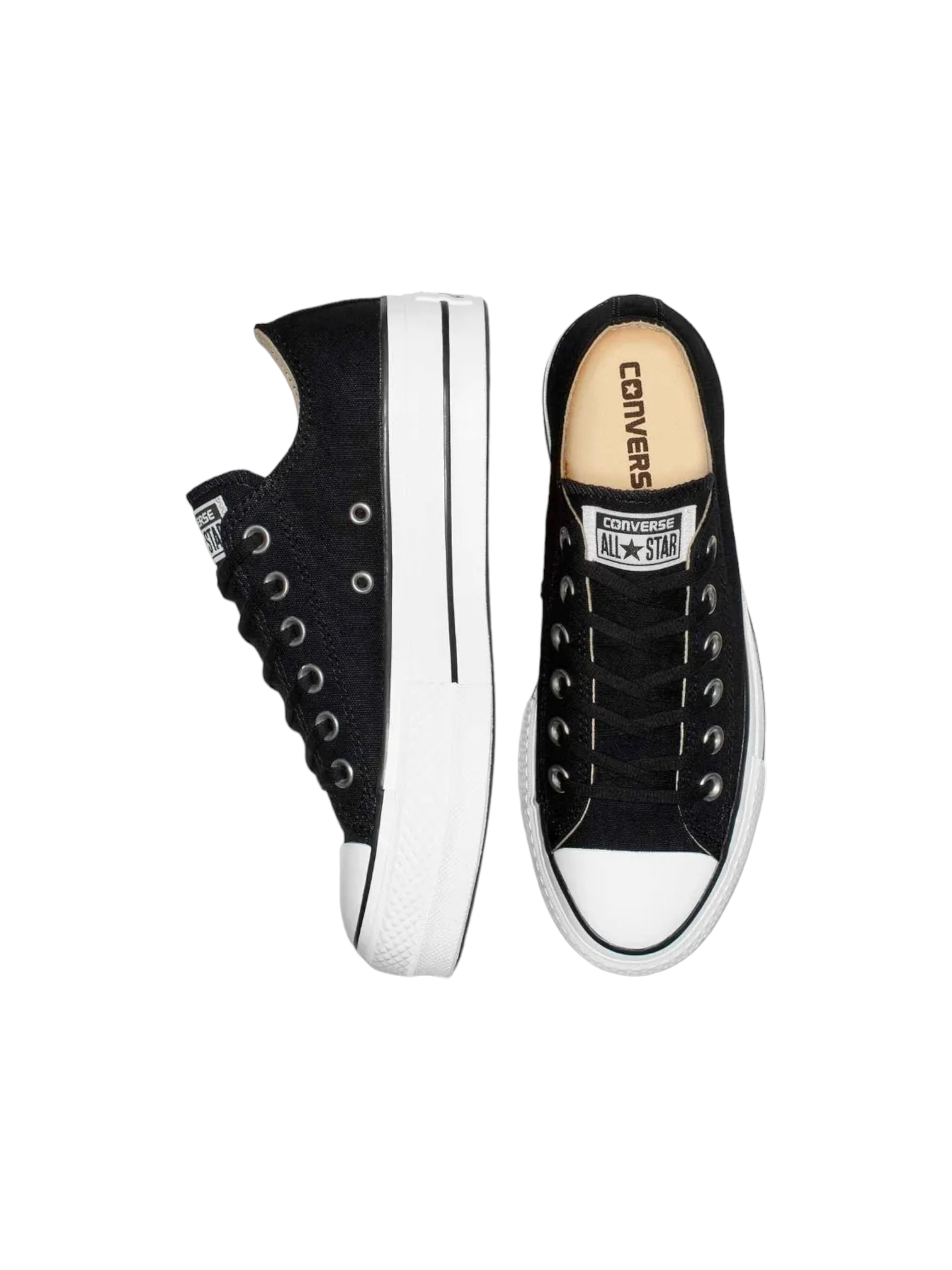 Converse Chuck Taylor All Star Plataforma Ox Negro De Lona