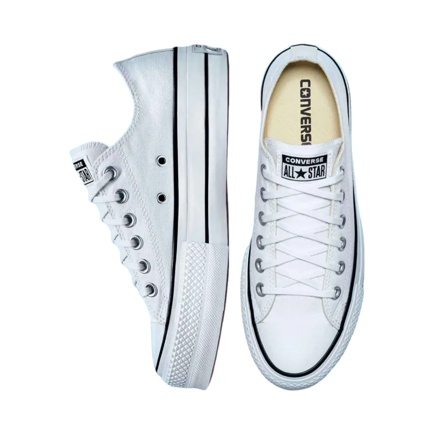 Converse Chuck Taylor All Star Plataforma Ox Blanco De Lona