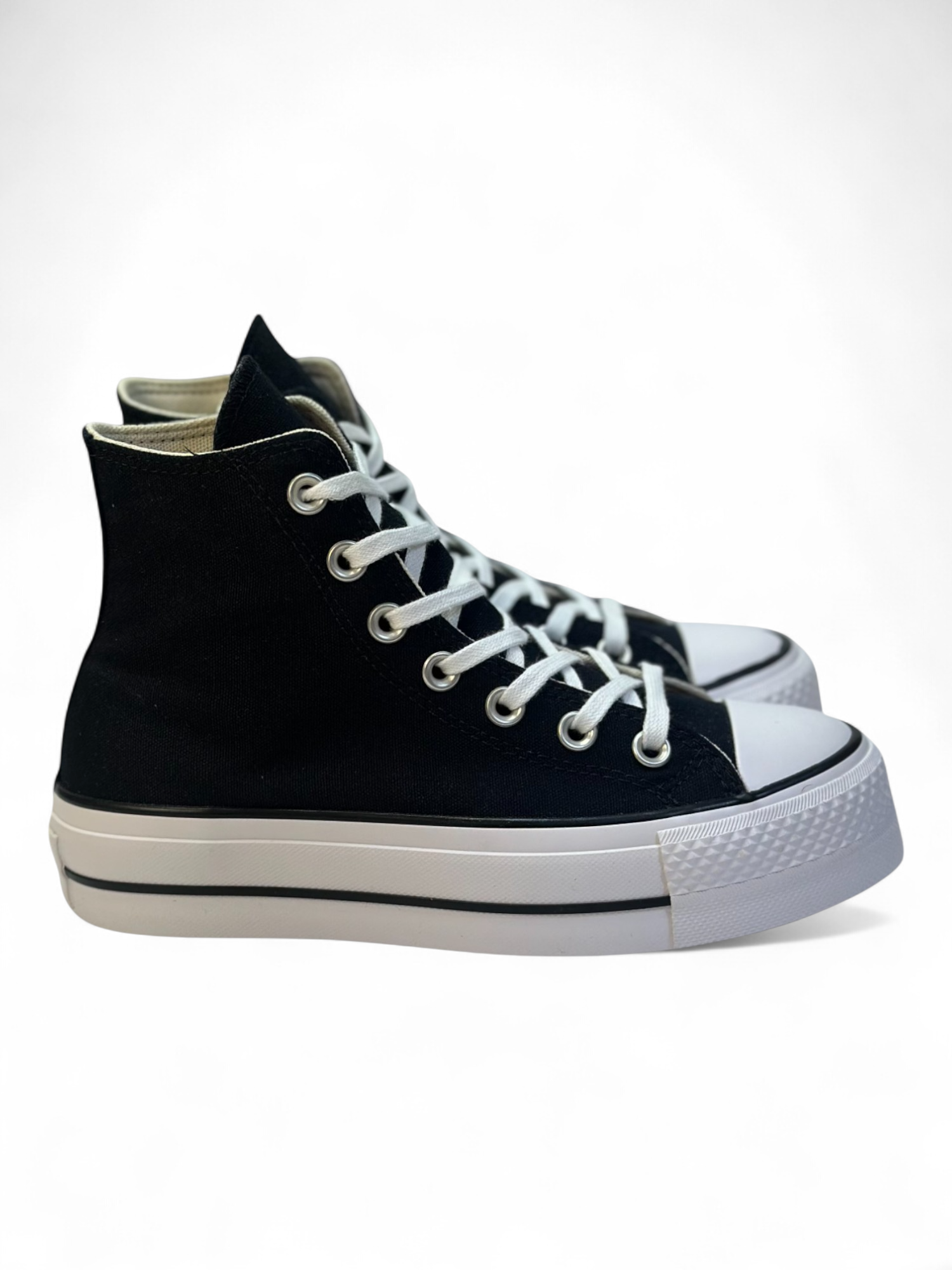 Converse Chuck Taylor All Star Plataforma Hi Negro De Lona