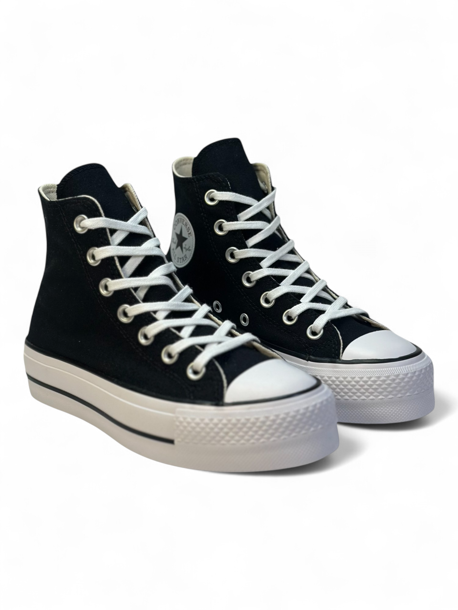 Converse Chuck Taylor All Star Plataforma Hi Negro De Lona