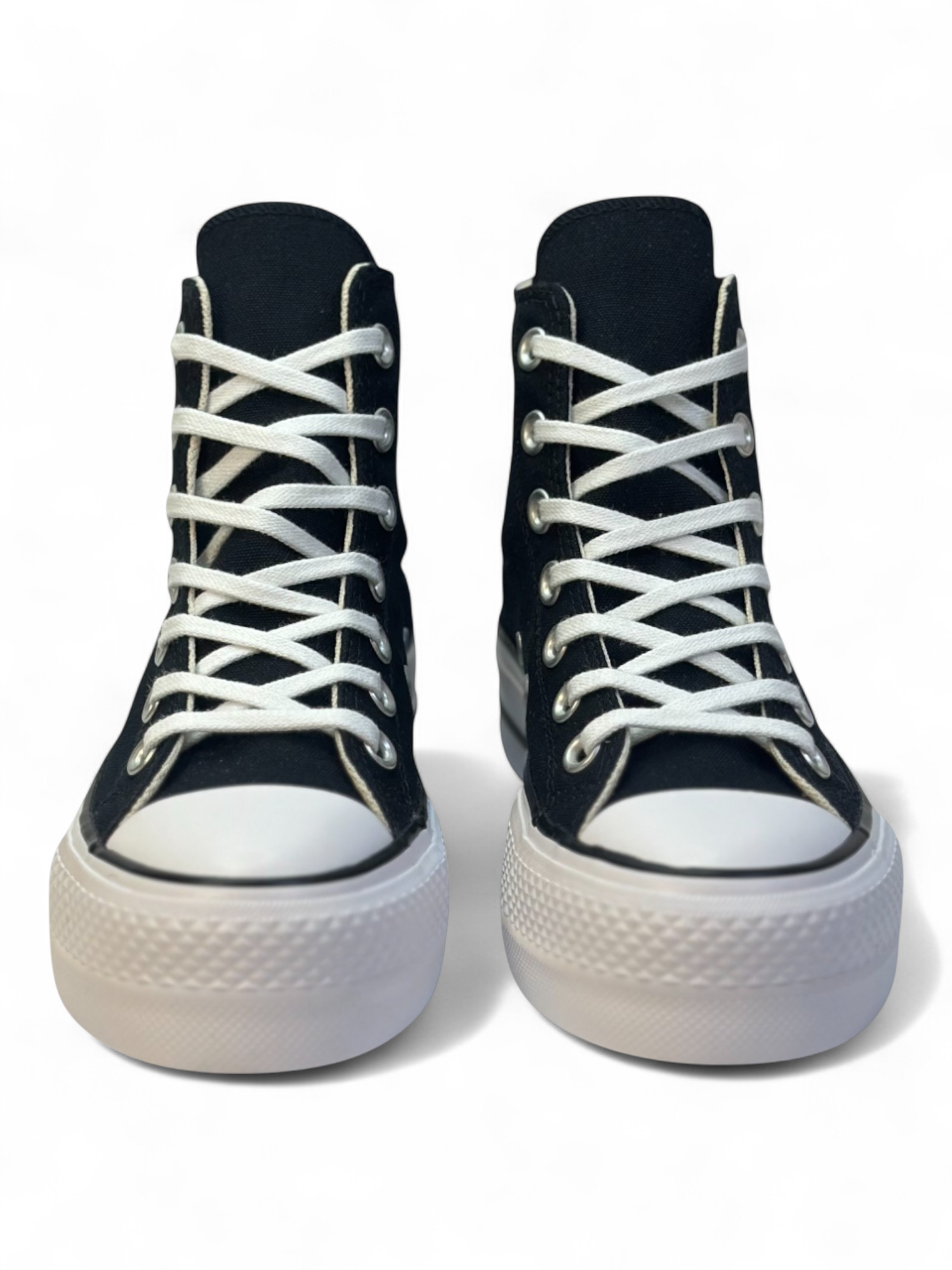 Converse Chuck Taylor All Star Plataforma Hi Negro De Lona