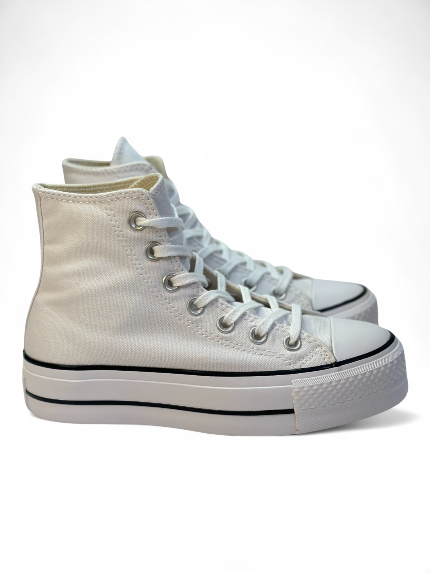 Converse Chuck Taylor All Star Plataforma Hi Blanco De Lona