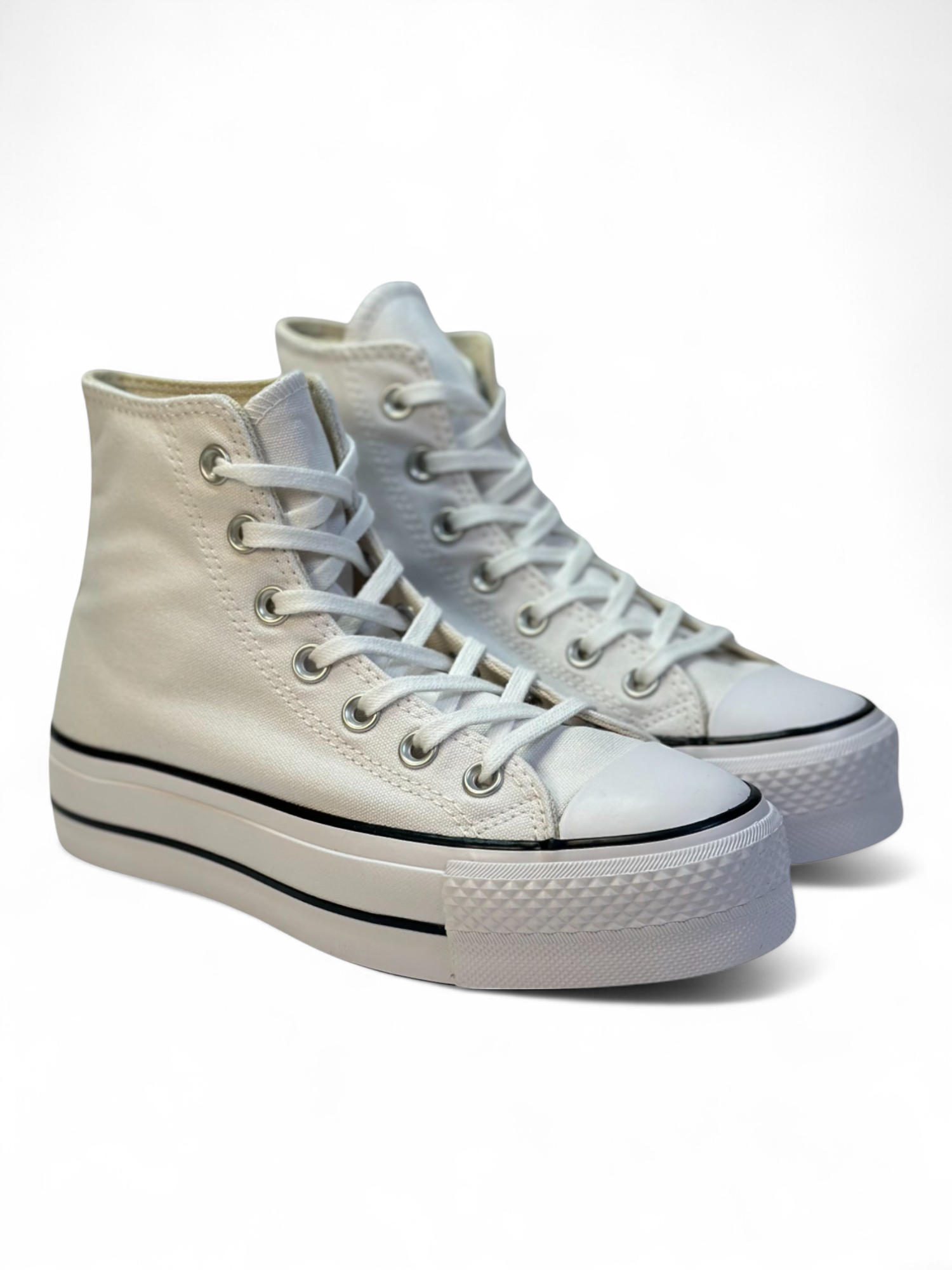 Converse Chuck Taylor All Star Plataforma Hi Blanco De Lona