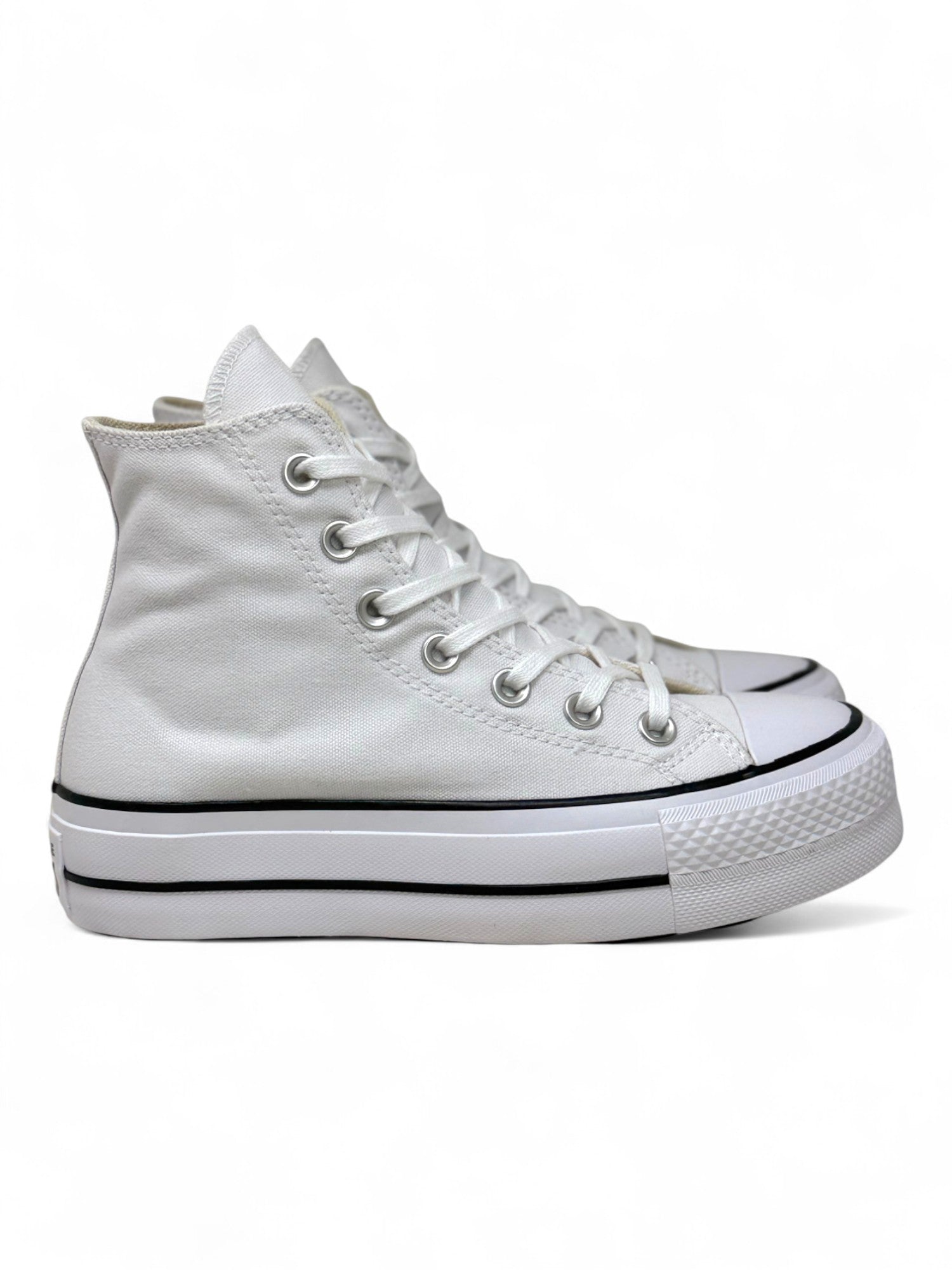 Converse Chuck Taylor All Star Plataforma Hi Blanco De Lona