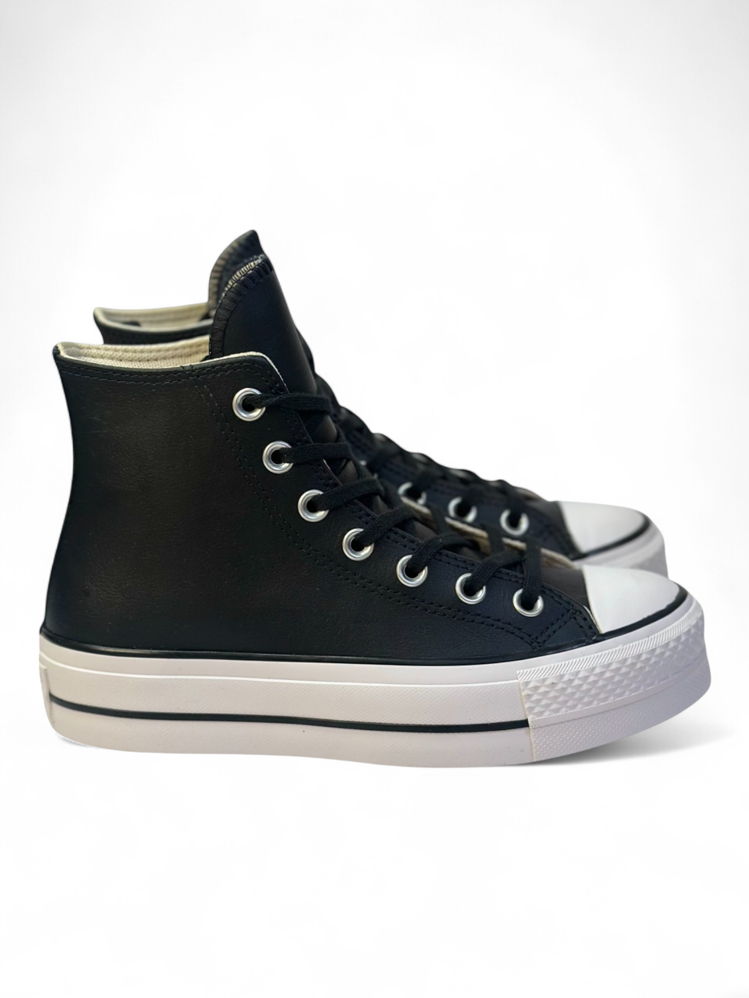 Converse Chuck Taylor All Star Plataforma Bota Negro De Piel
