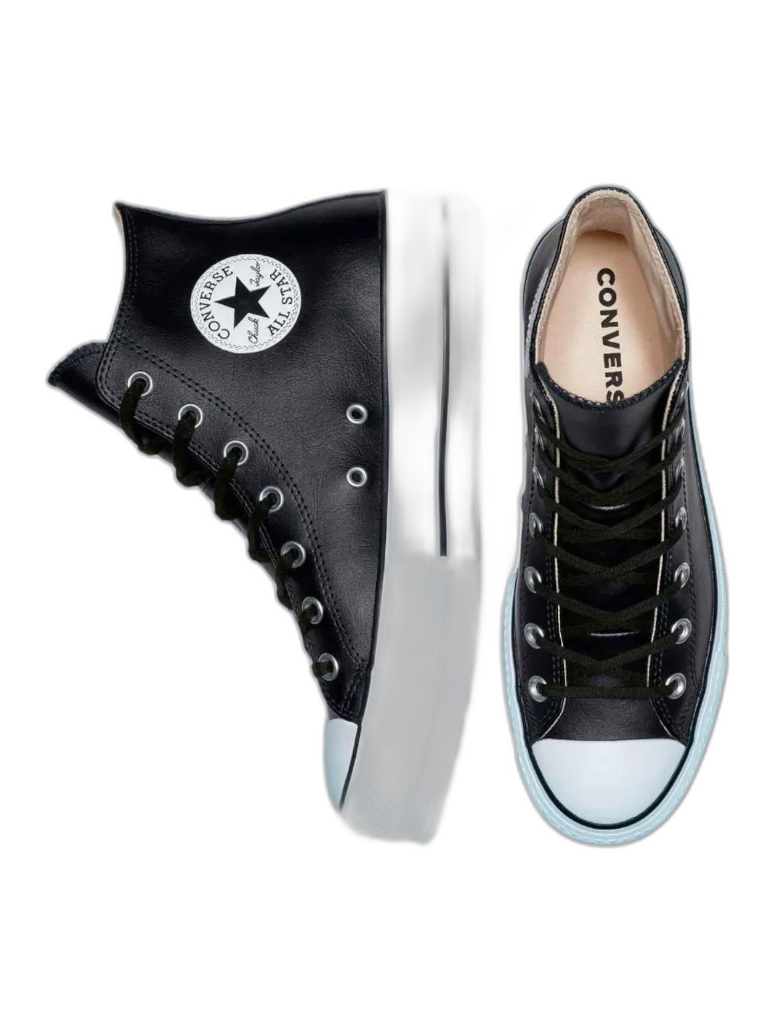Converse Chuck Taylor All Star Plataforma Bota Negro De Piel