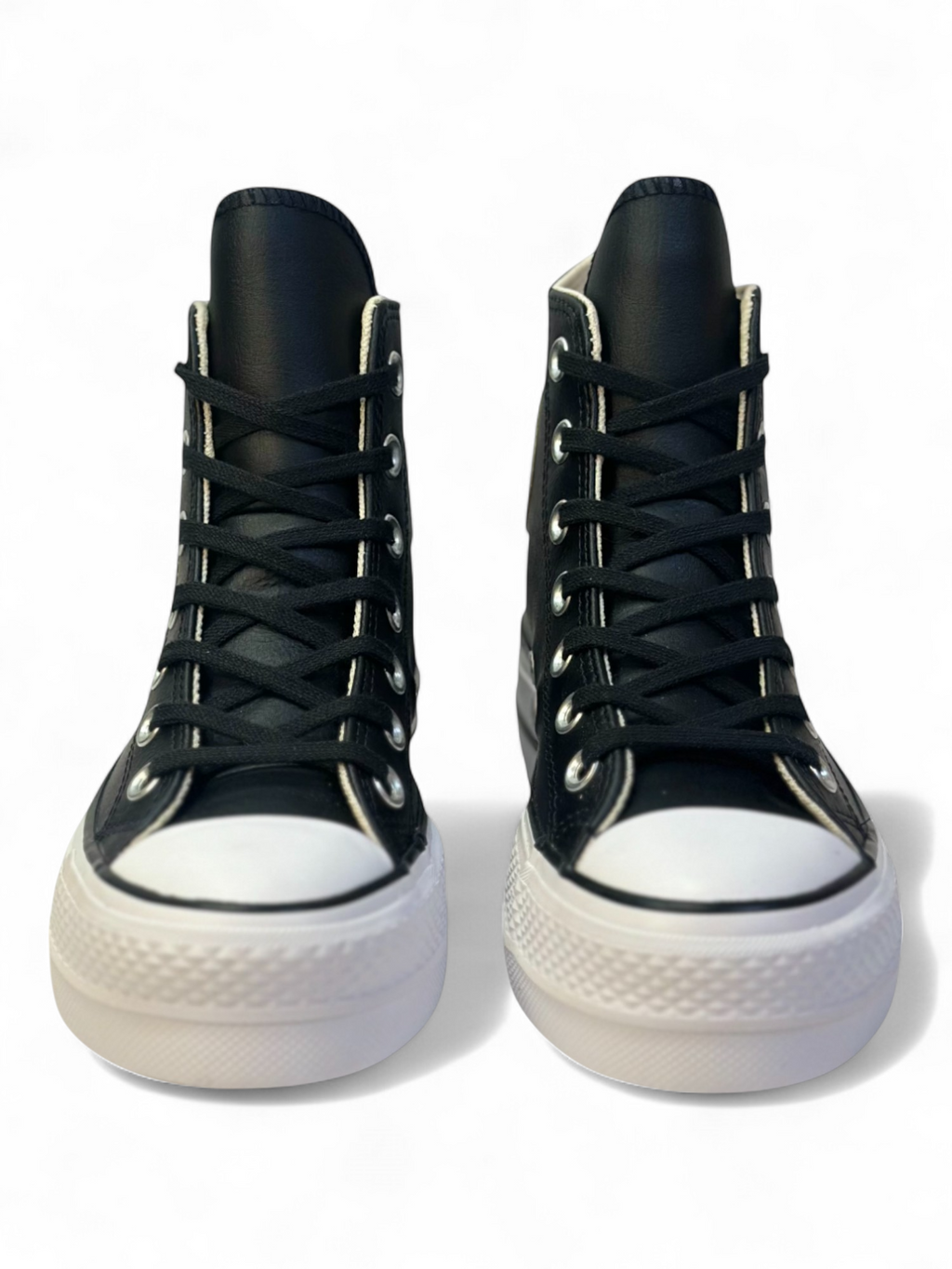 Converse Chuck Taylor All Star Plataforma Bota Negro De Piel