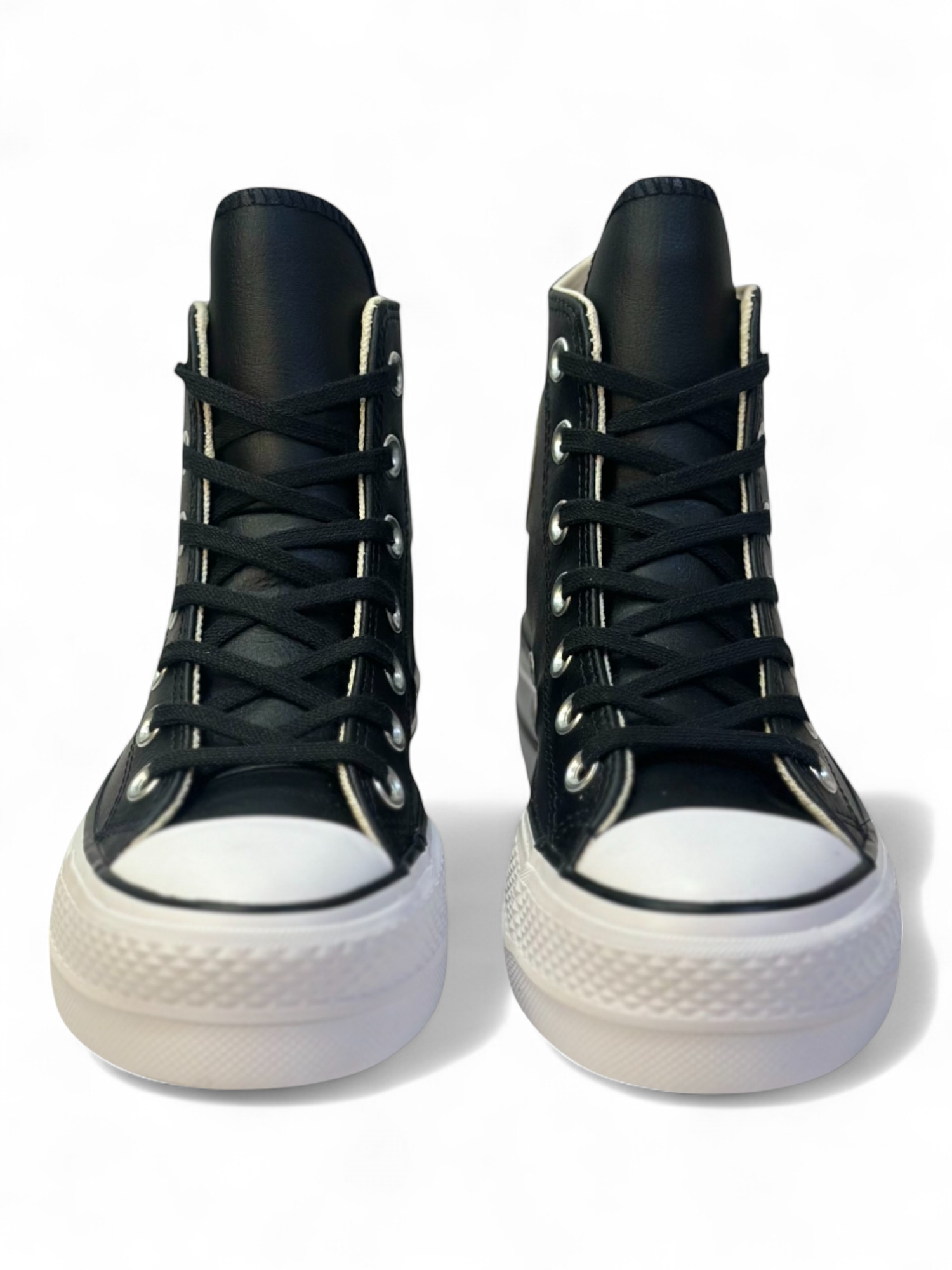 Converse Chuck Taylor All Star Plataforma Bota Negro De Piel