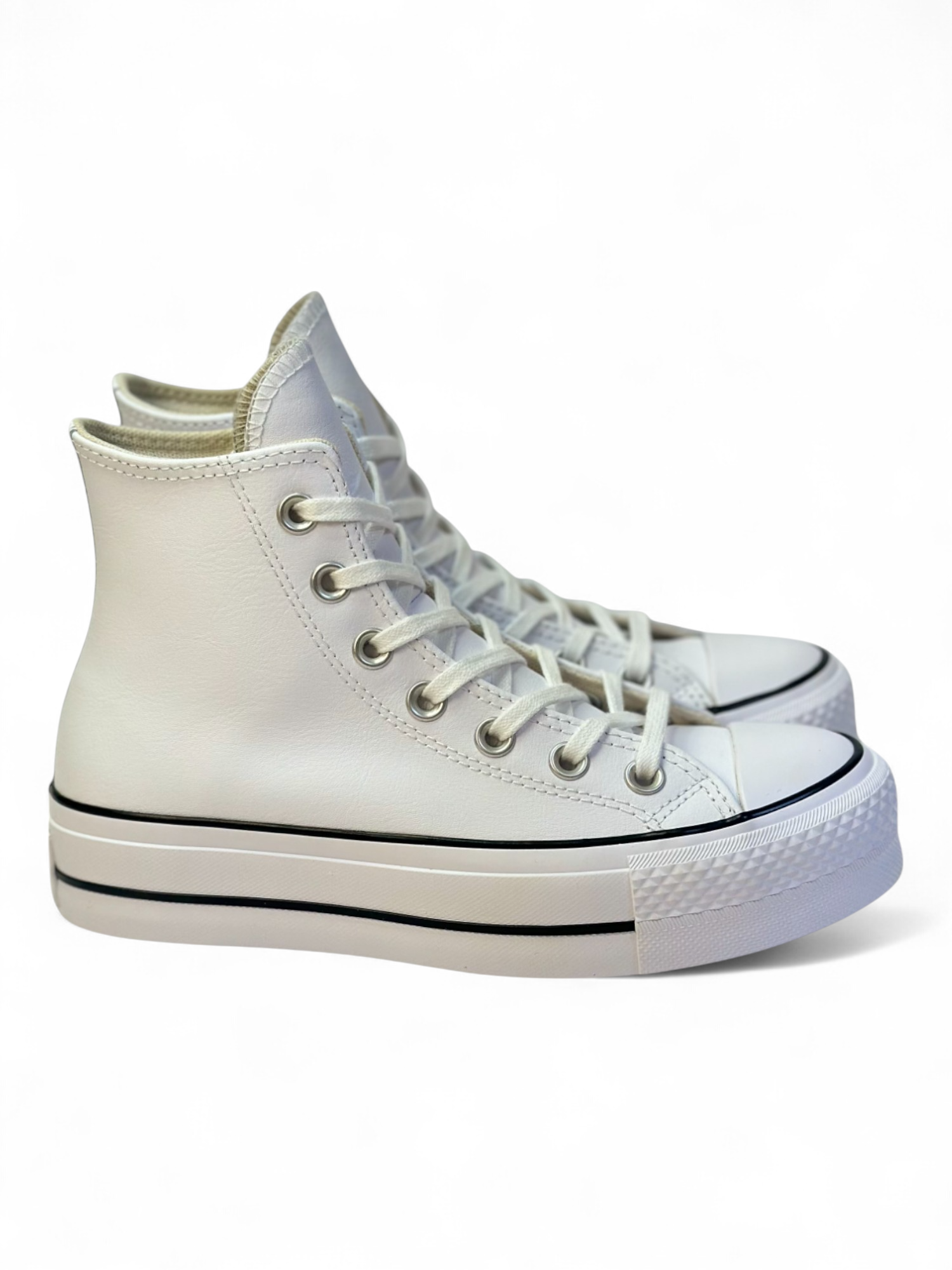 Converse Chuck Taylor All Star Plataforma Bota Blanco De Piel
