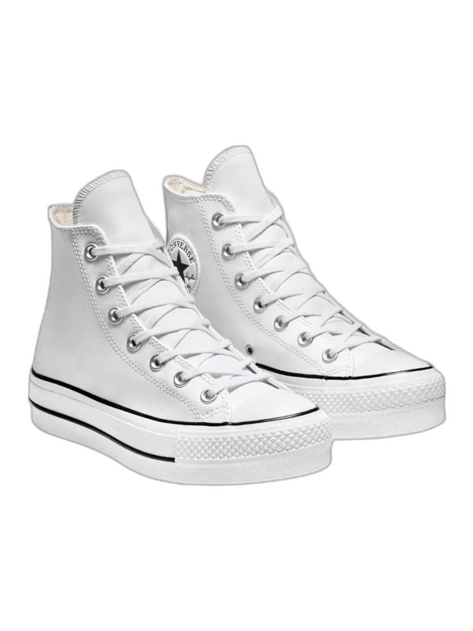 Converse Chuck Taylor All Star Plataforma Bota Blanco De Piel