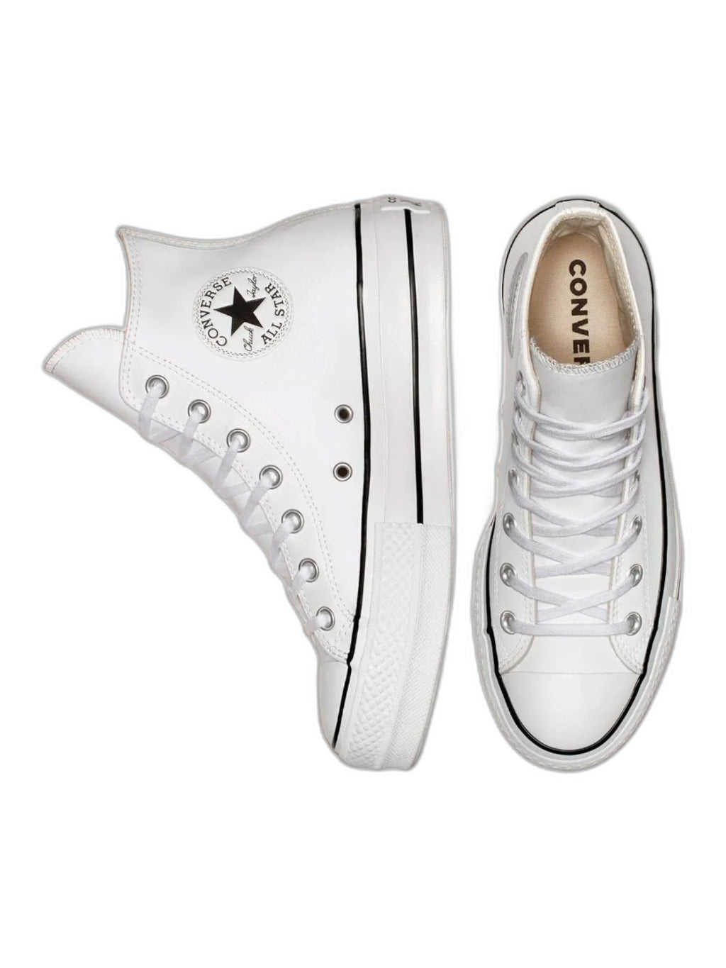 Converse Chuck Taylor All Star Plataforma Bota Blanco De Piel
