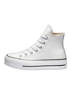 Converse Chuck Taylor All Star Plataforma Bota Blanco De Piel