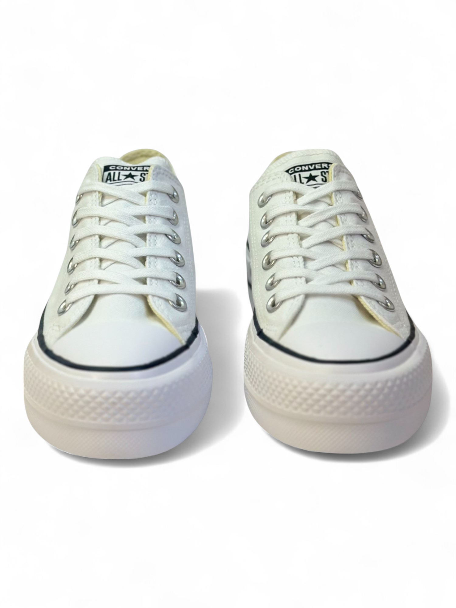 Converse Chuck Taylor All Star Plataforma Ox Blanco De Piel