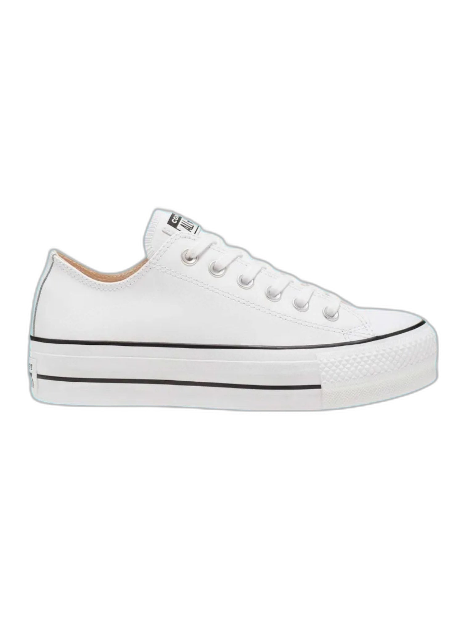 Converse Chuck Taylor All Star Plataforma Ox Blanco De Piel