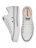 Converse Chuck Taylor All Star Plataforma Ox Blanco De Piel