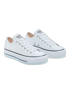 Converse Chuck Taylor All Star Plataforma Ox Blanco De Piel