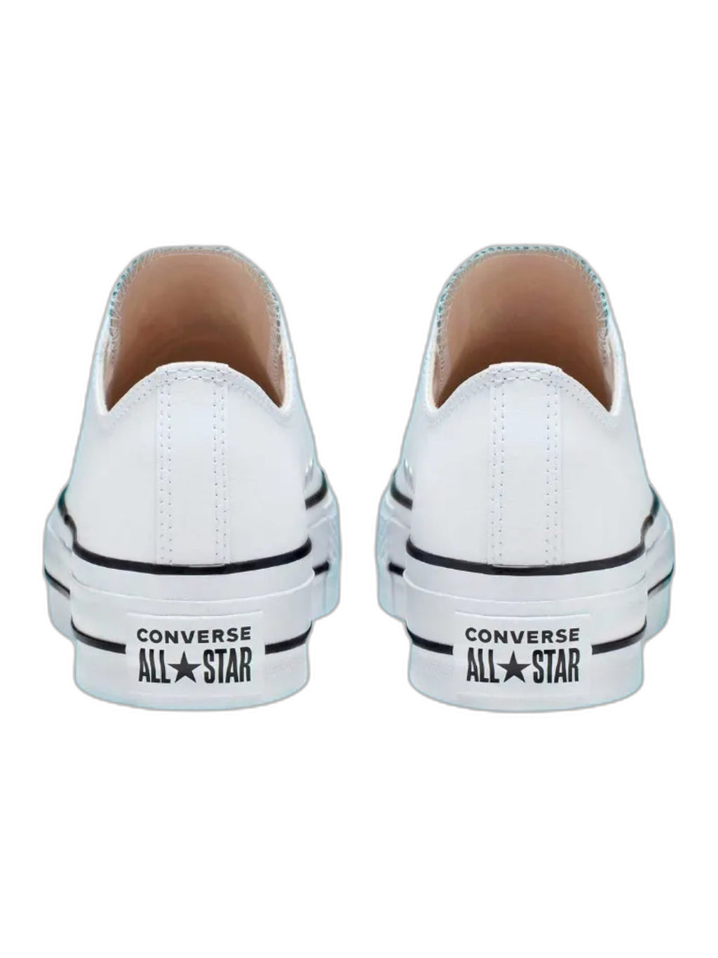 Converse Chuck Taylor All Star Plataforma Ox Blanco De Piel