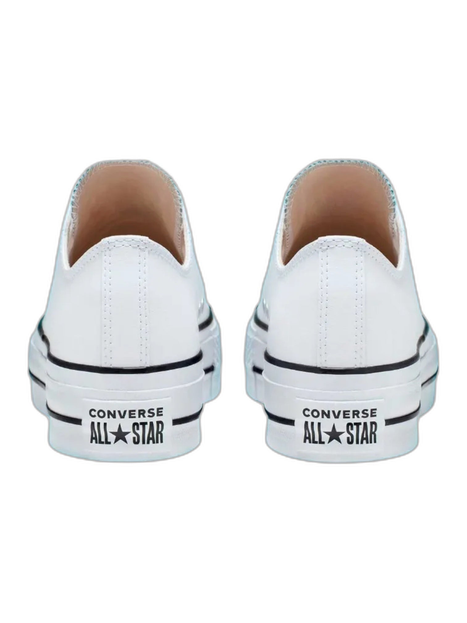 Converse Chuck Taylor All Star Plataforma Ox Blanco De Piel