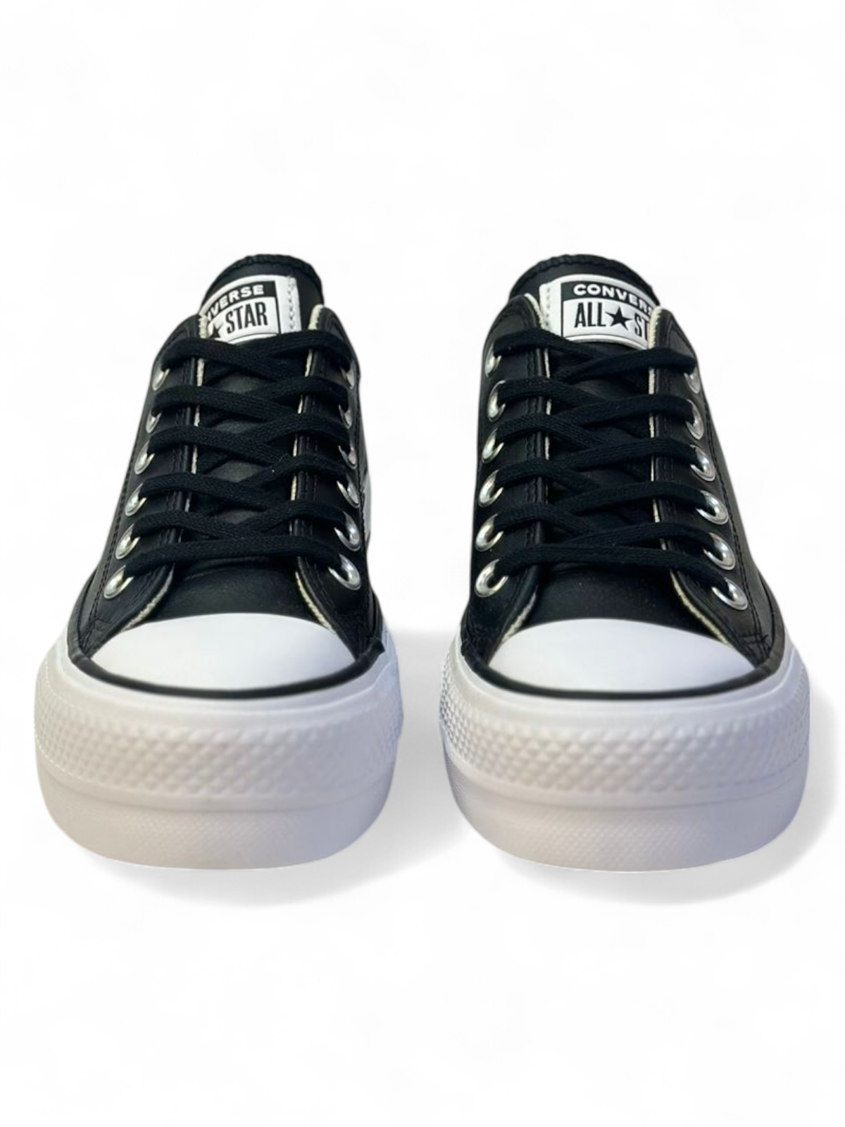 Converse Chuck Taylor All Star Plataforma Ox Negro De Piel