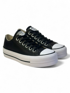 Converse Chuck Taylor All Star Plataforma Ox Negro De Piel