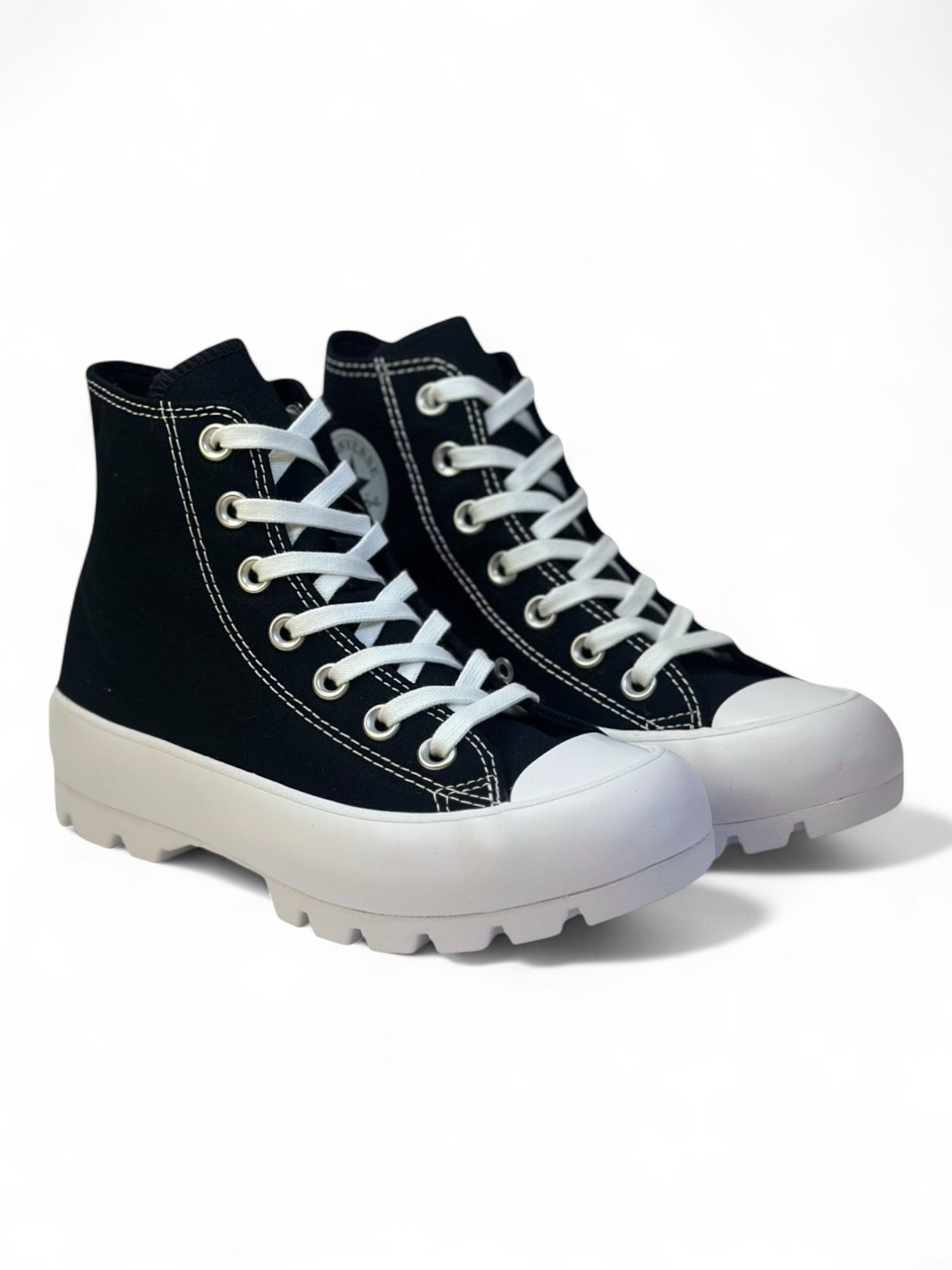 Converse Chuck Taylor All Star Plataforma Lugged Bota Negra De Lona