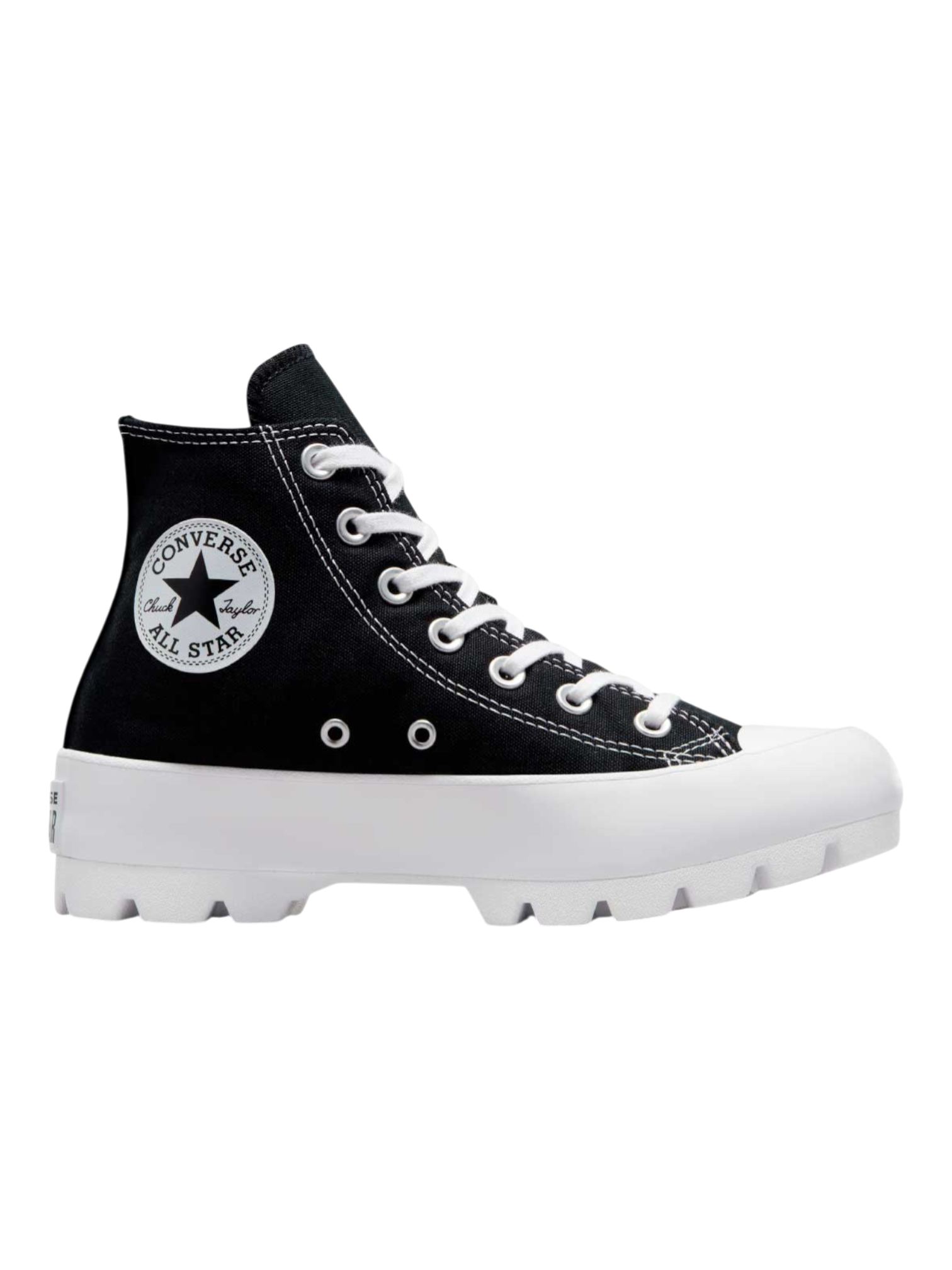 Converse Chuck Taylor All Star Plataforma Lugged Bota Negra De Lona