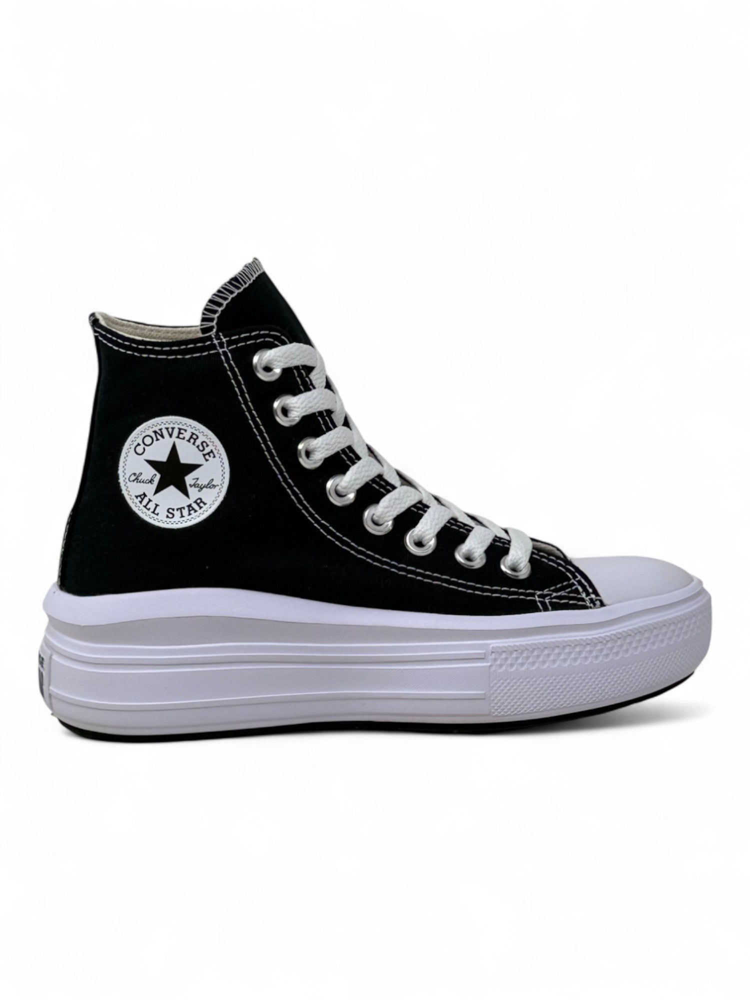 Converse Chuck Taylor All Star Plataforma Move Bota Negro De Lona