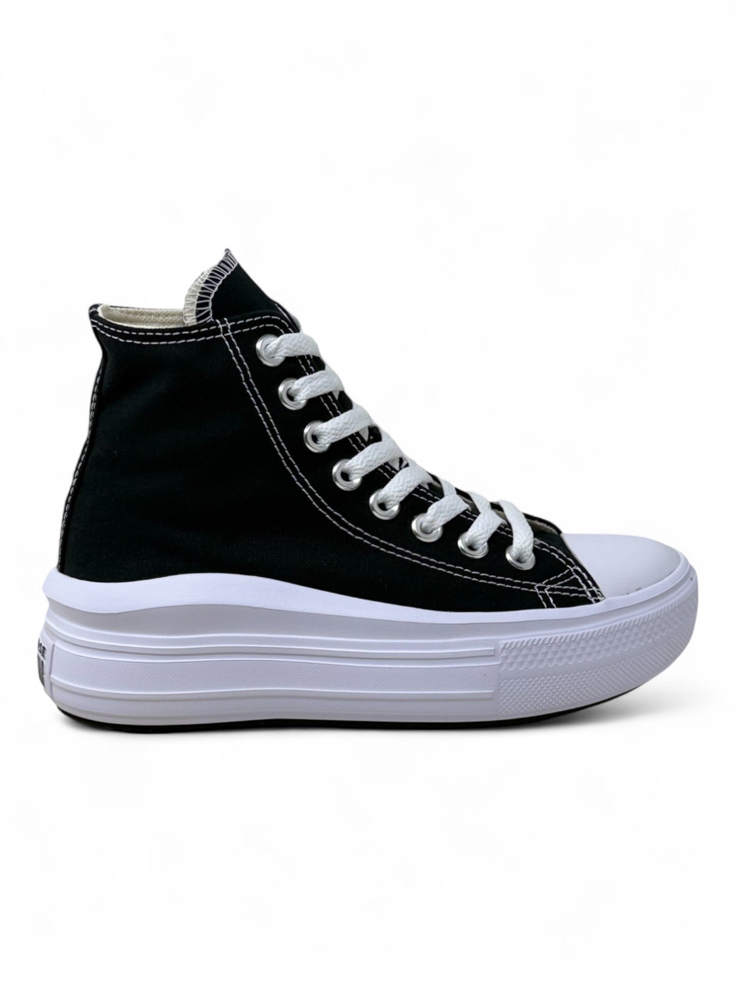 Converse Chuck Taylor All Star Plataforma Move Bota Negro De Lona