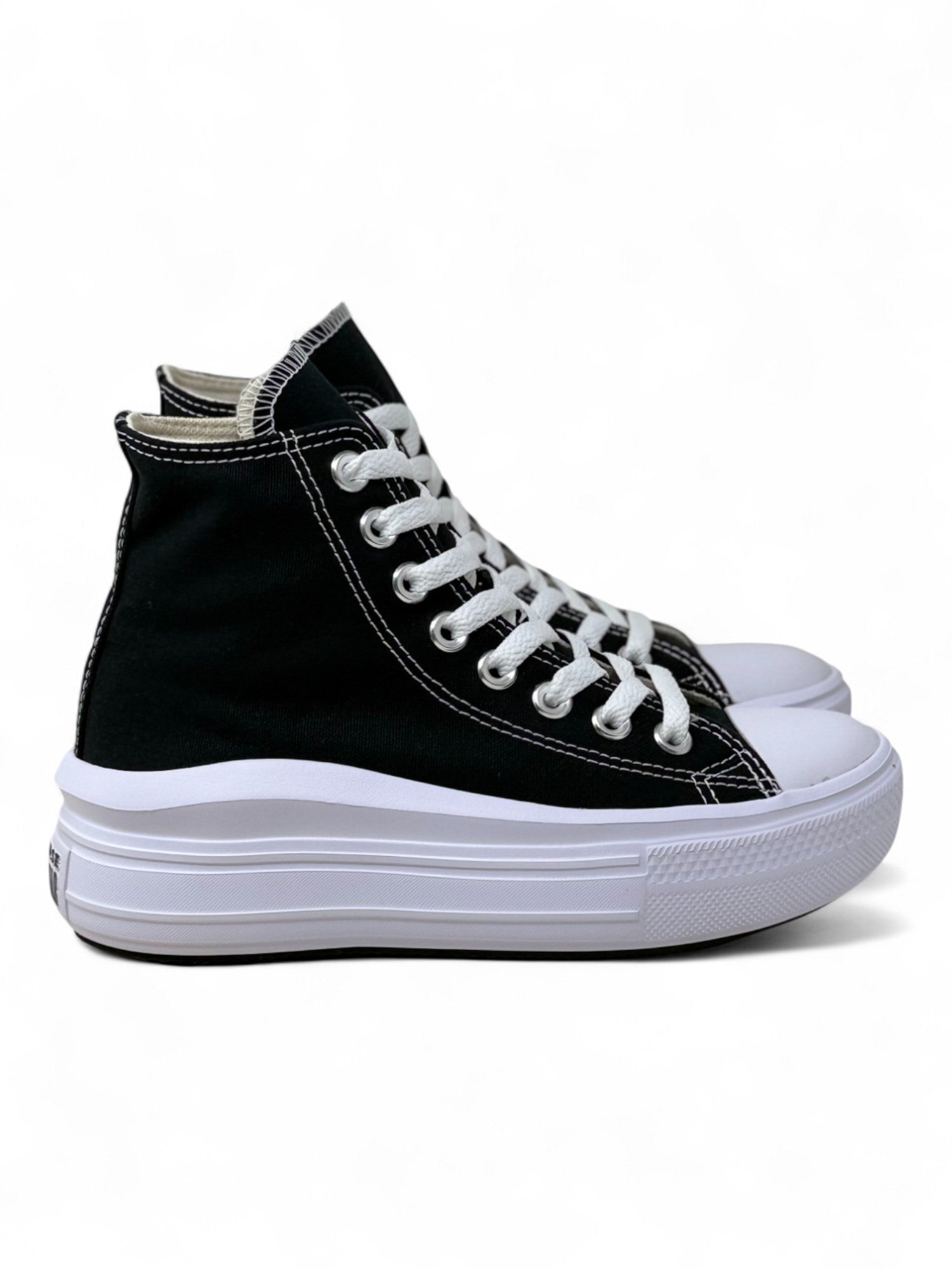 Converse Chuck Taylor All Star Plataforma Move Bota Negro De Lona