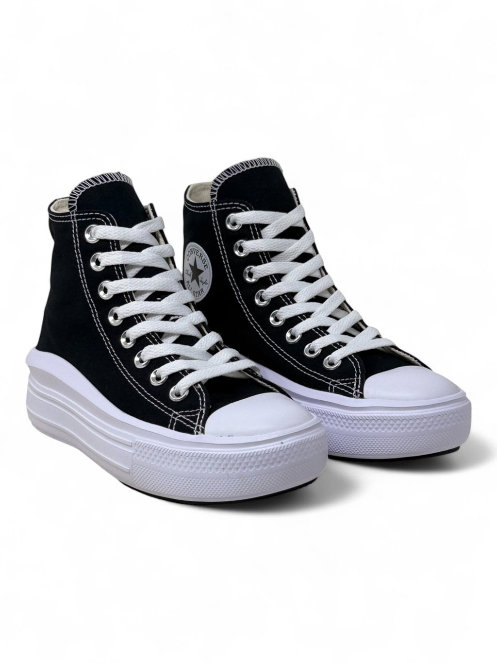 Converse Chuck Taylor All Star Plataforma Move Bota Negro De Lona