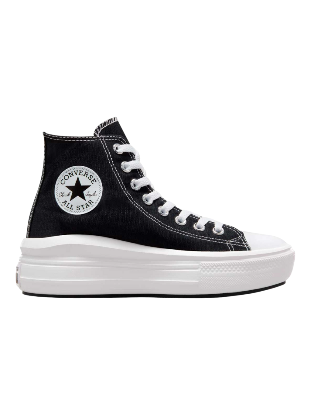 Converse Chuck Taylor All Star Plataforma Move Bota Negro De Lona