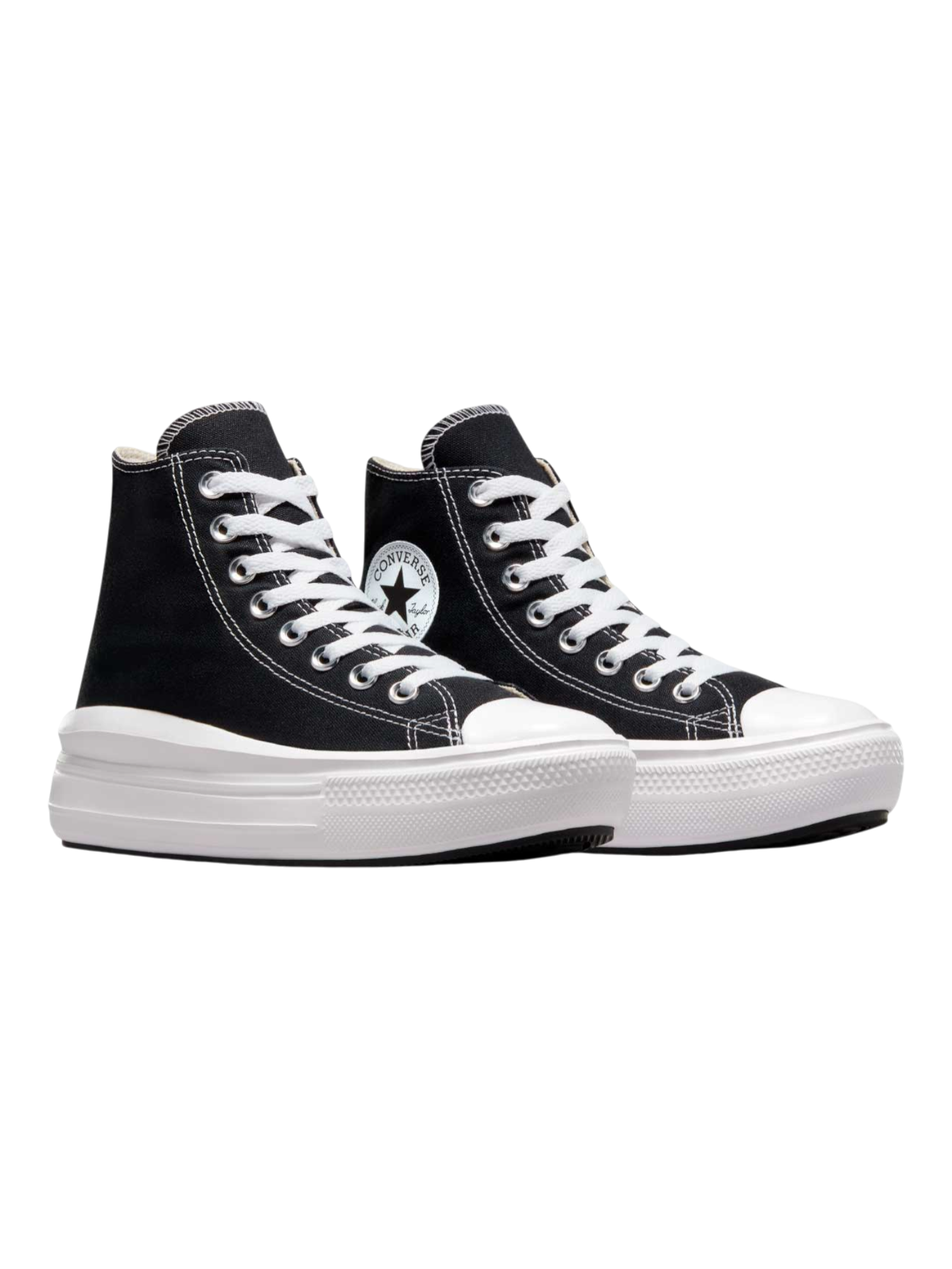 Converse Chuck Taylor All Star Plataforma Move Bota Negro De Lona