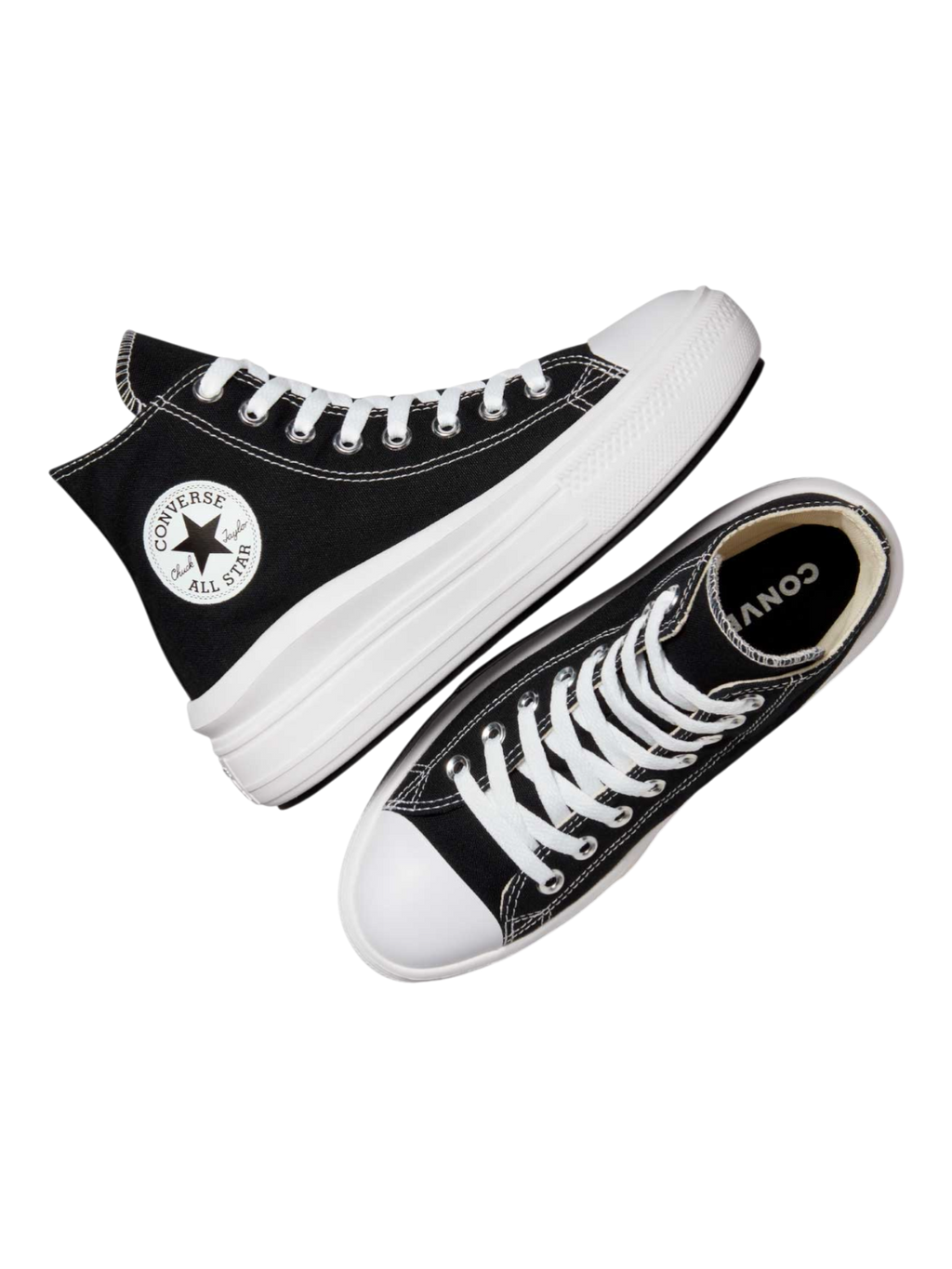 Converse Chuck Taylor All Star Plataforma Move Bota Negro De Lona