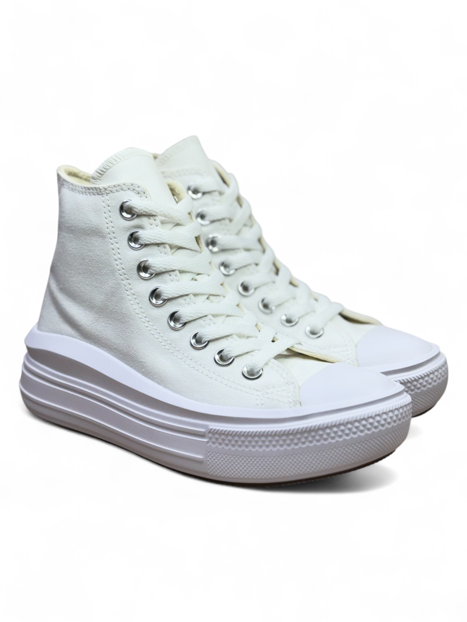 Converse Chuck Taylor All Star Plataforma Move Bota Blanco De Lona