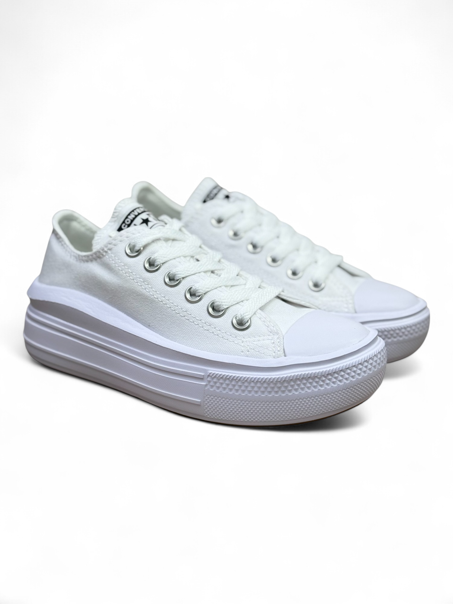Converse Chuck Taylor All Star Plataforma Move Ox Blanco De Lona