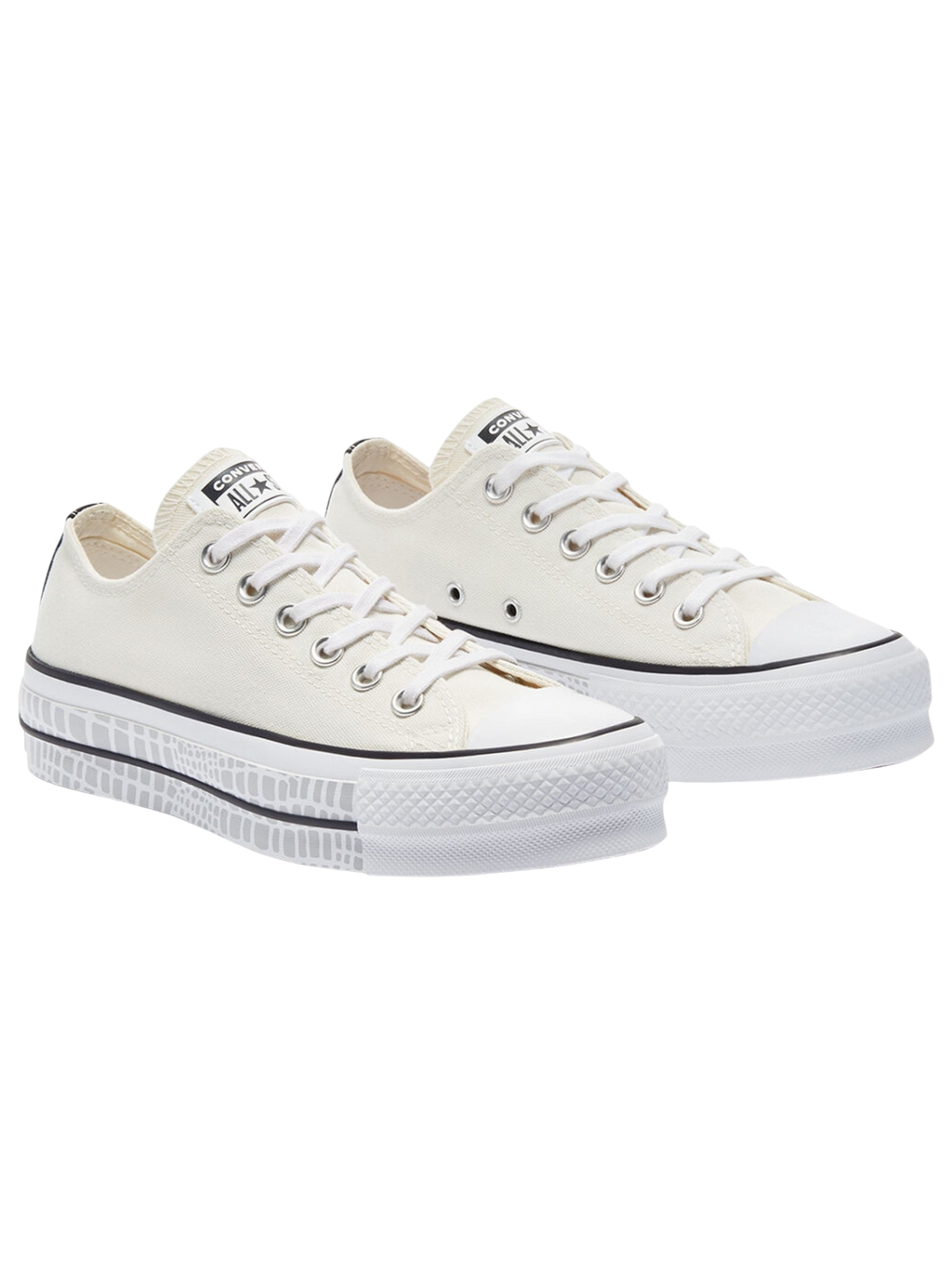 Converse Chuck Taylor All Star Plataforma Ox Beige/Gris