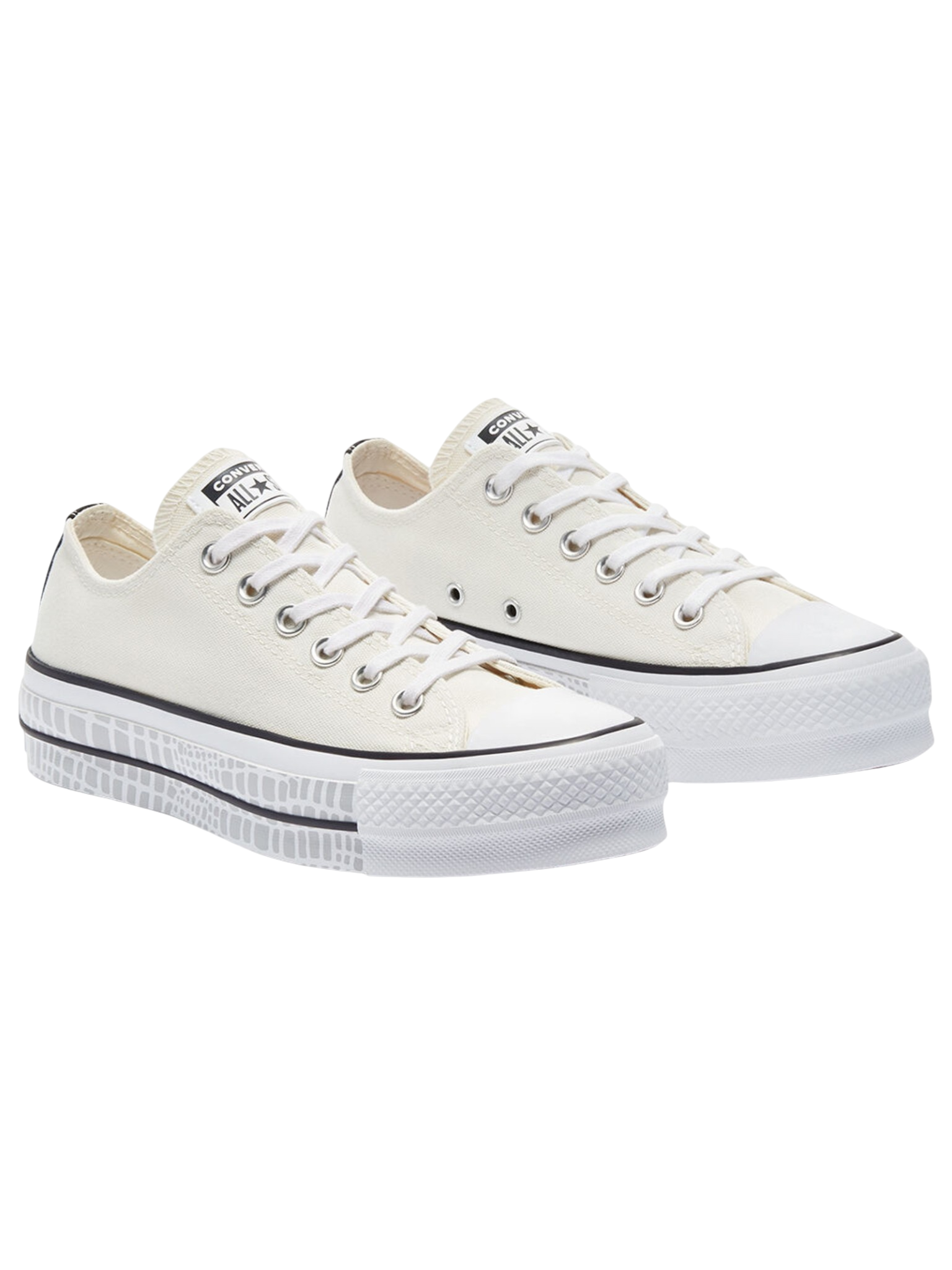 Converse Chuck Taylor All Star Plataforma Ox Beige/Gris