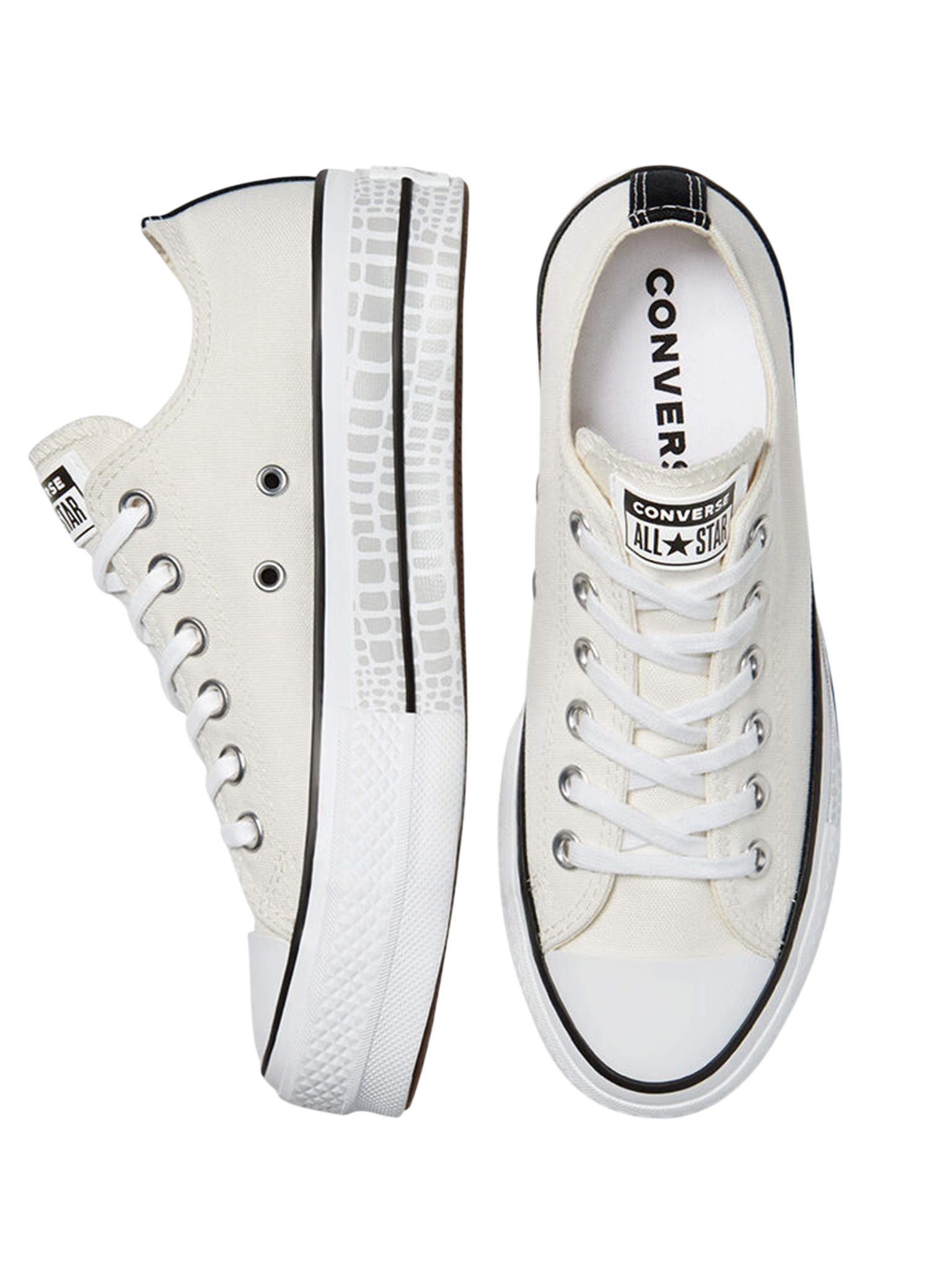 Converse Chuck Taylor All Star Plataforma Ox Beige/Gris