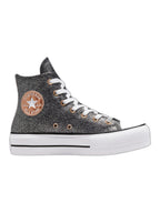 Converse Chuck Taylor All Star Plataforma Glitter Negro De Bota