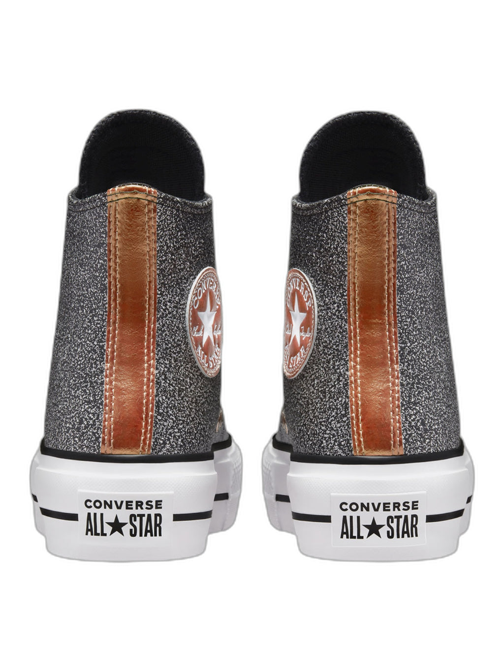 Converse Chuck Taylor All Star Plataforma Glitter Negro De Bota