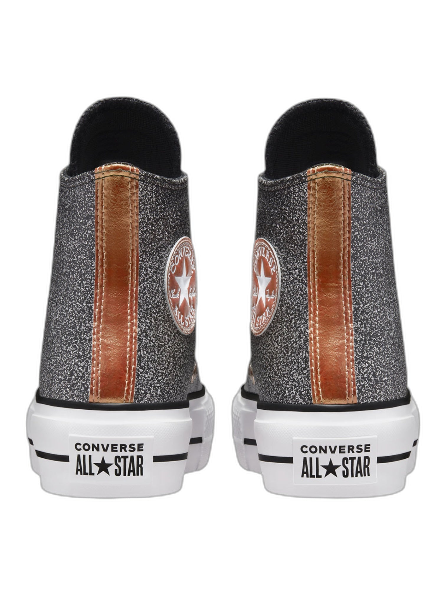 Converse Chuck Taylor All Star Plataforma Glitter Negro De Bota