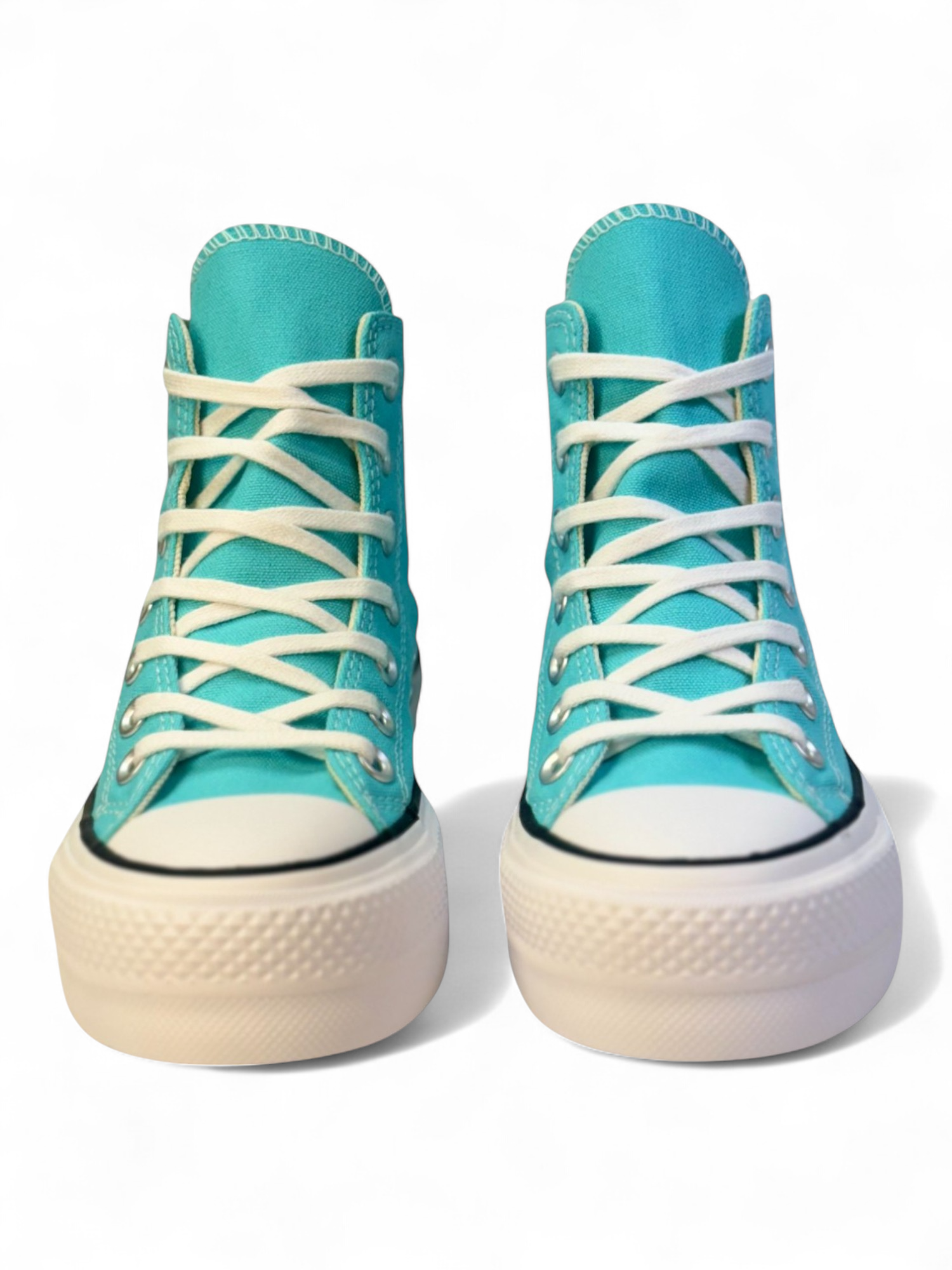 Converse Chuck Taylor All Star Plataforma De Bota Azul Cyan De Lona
