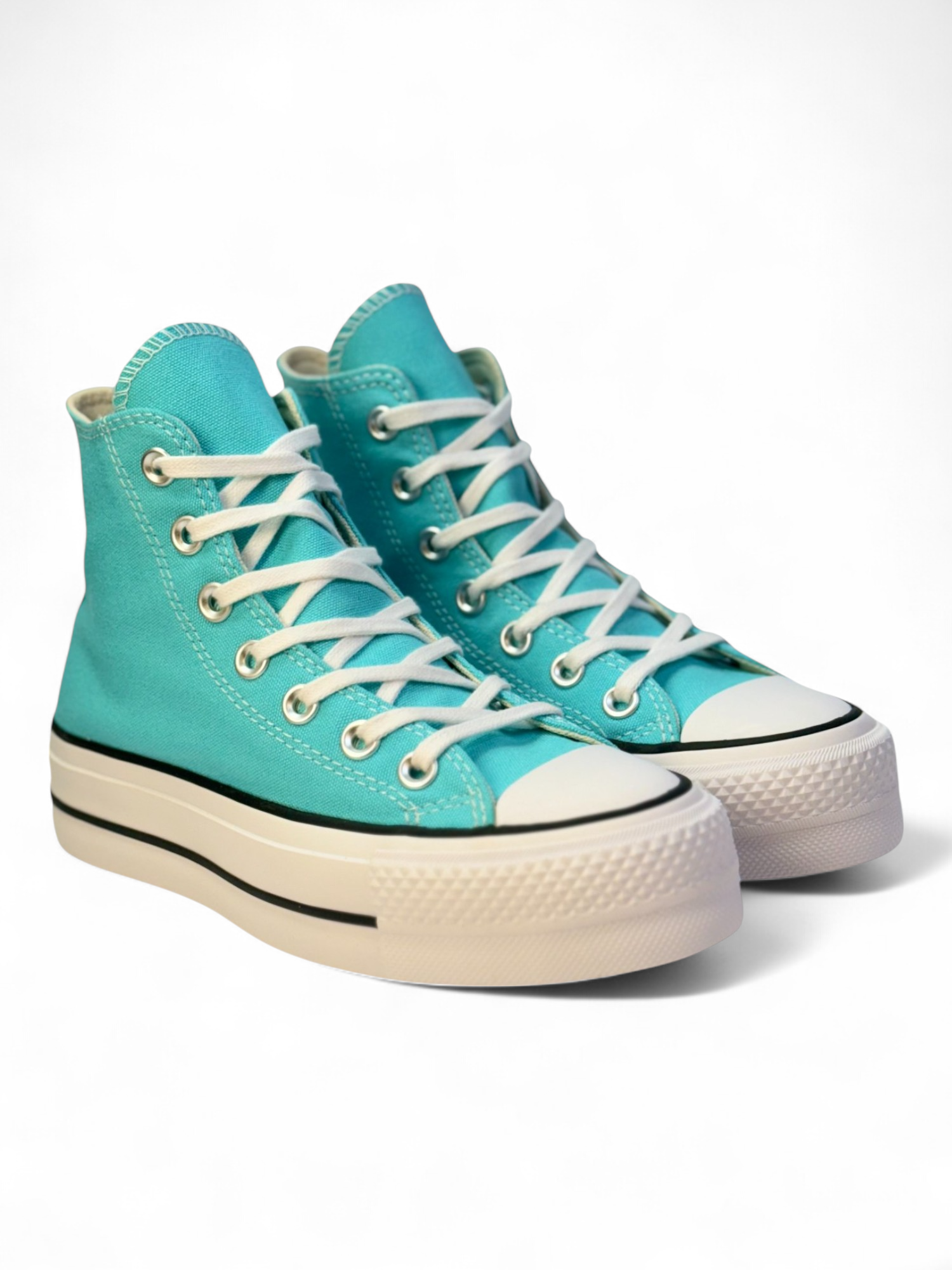 Converse Chuck Taylor All Star Plataforma De Bota Azul Cyan De Lona