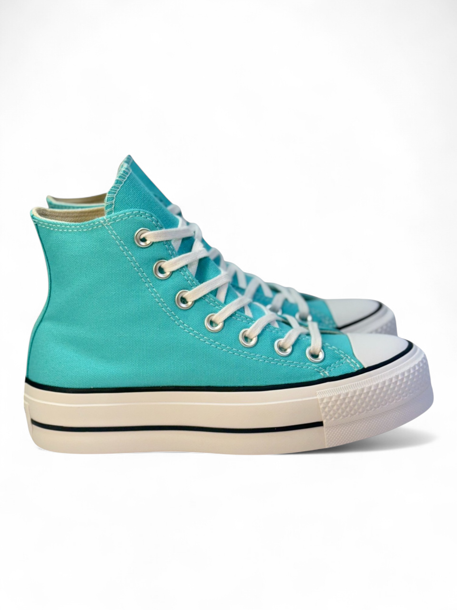 Converse Chuck Taylor All Star Plataforma De Bota Azul Cyan De Lona