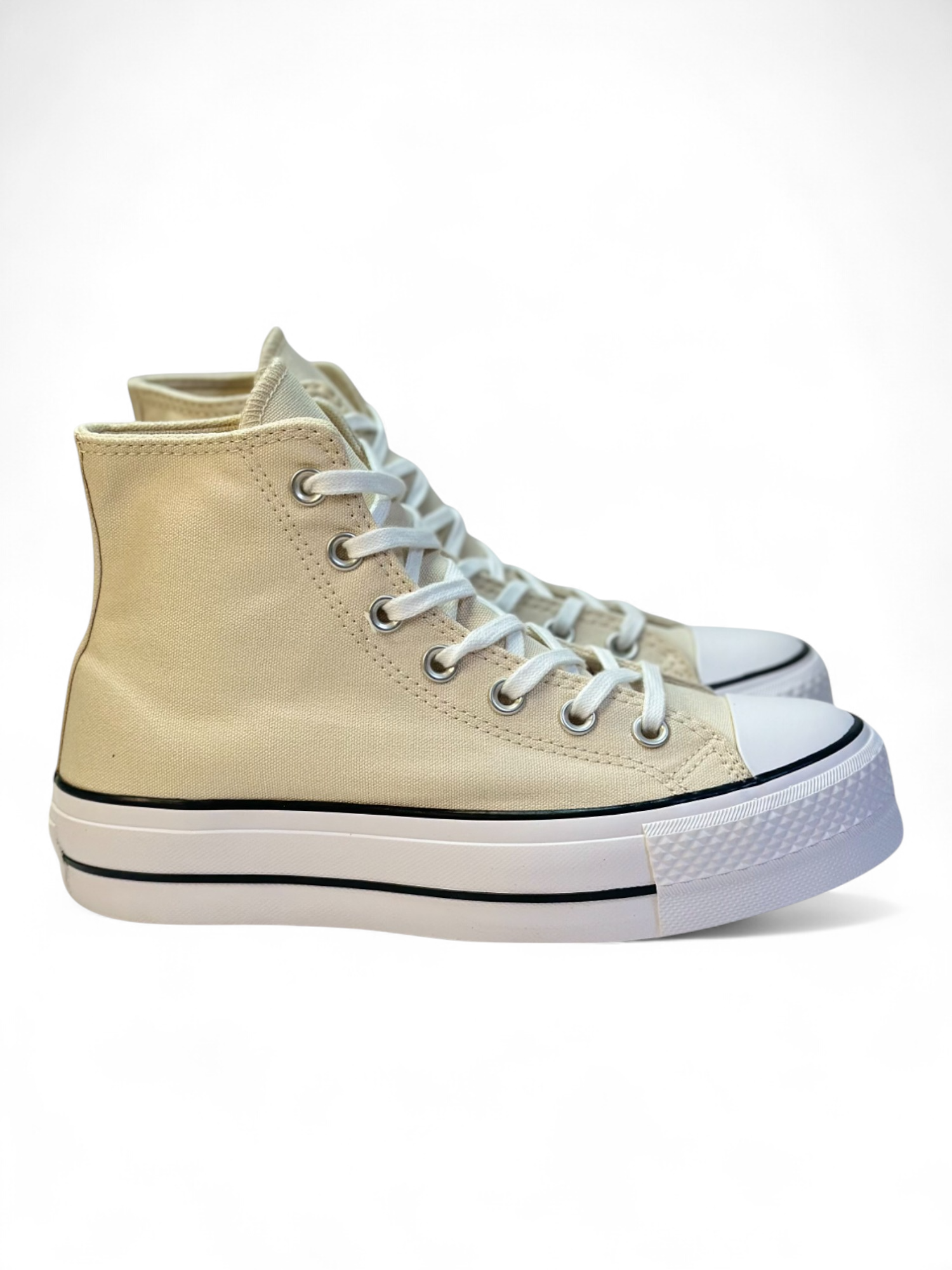 Converse Chuck Taylor All Star Plataforma Beige De Bota