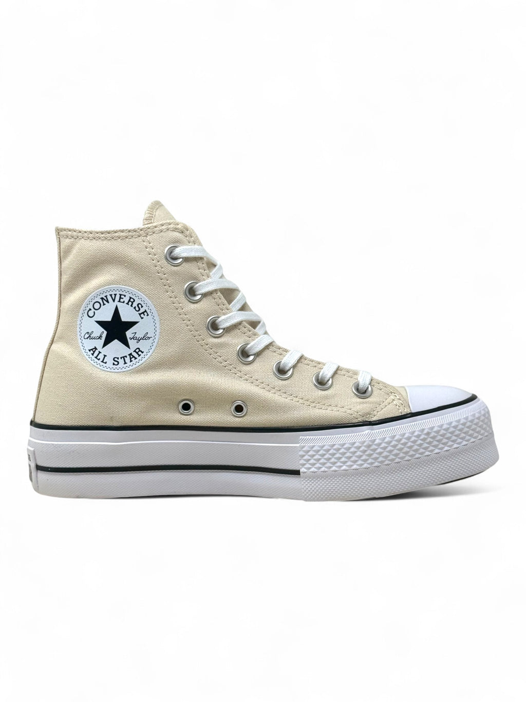 Converse Chuck Taylor All Star Plataforma Beige De Bota