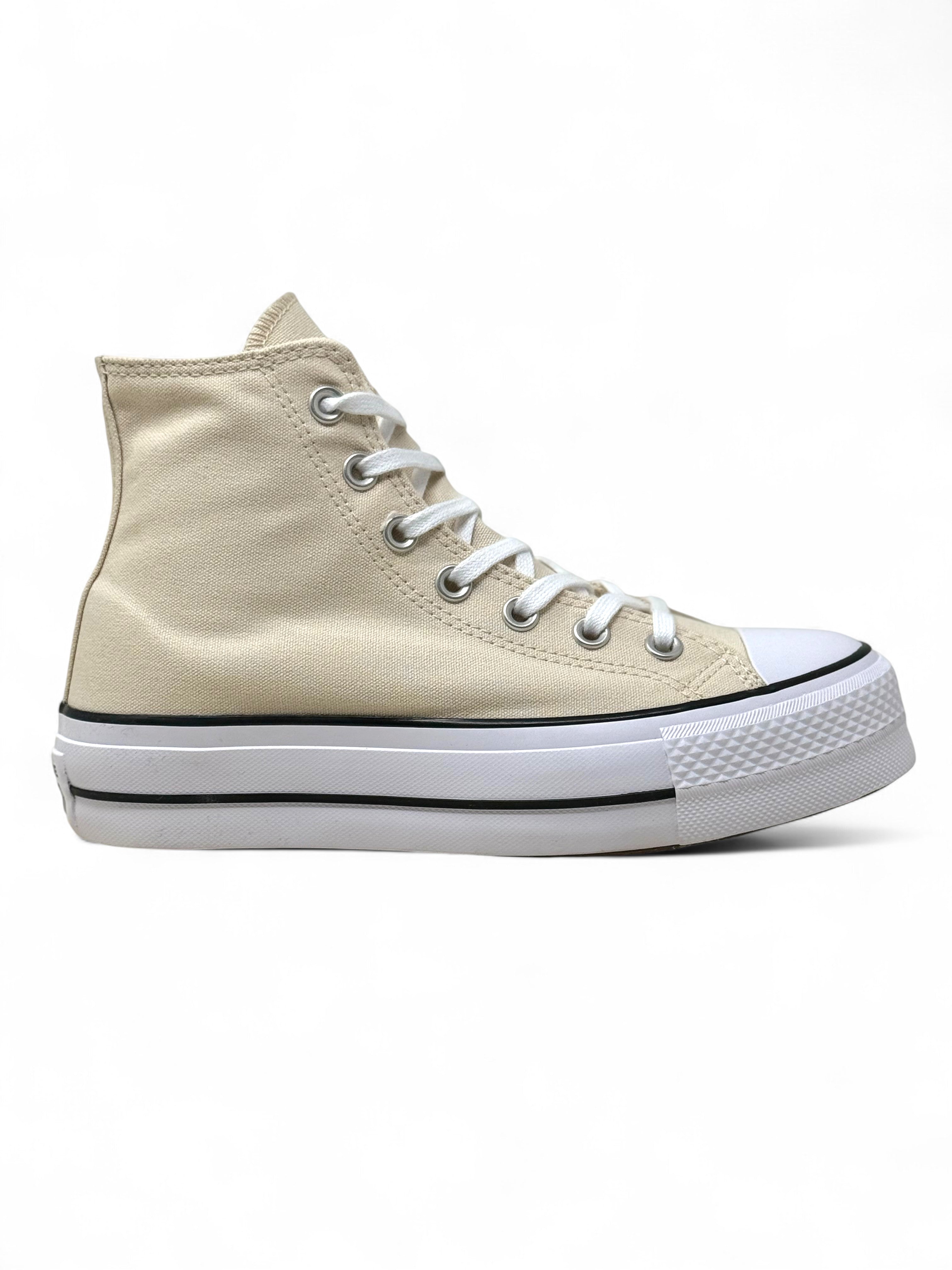 Converse Chuck Taylor All Star Plataforma Beige De Bota